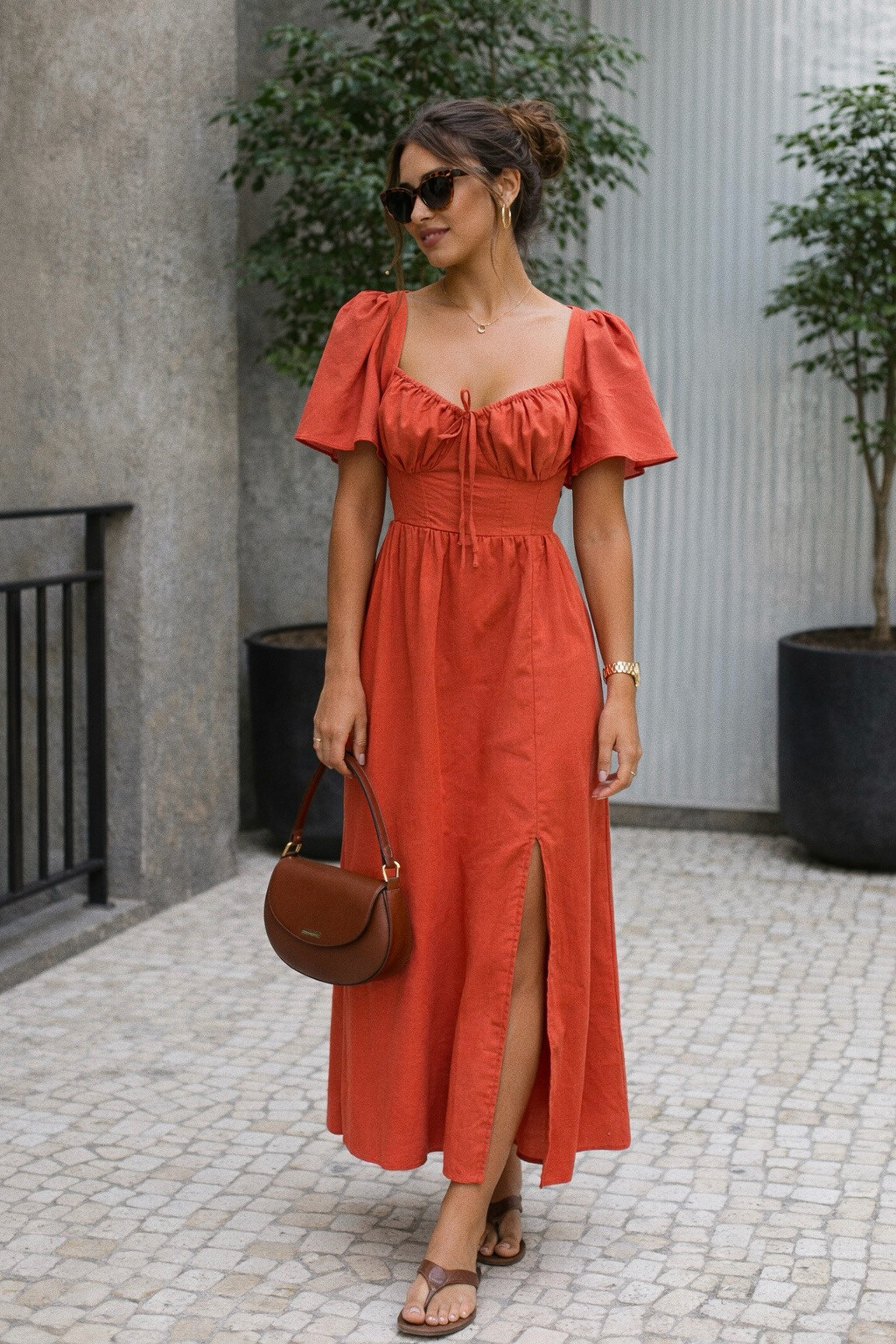 Grossiste Copperose - ROBE LONGUE DOS NU À LAÇAGE CROISÉ