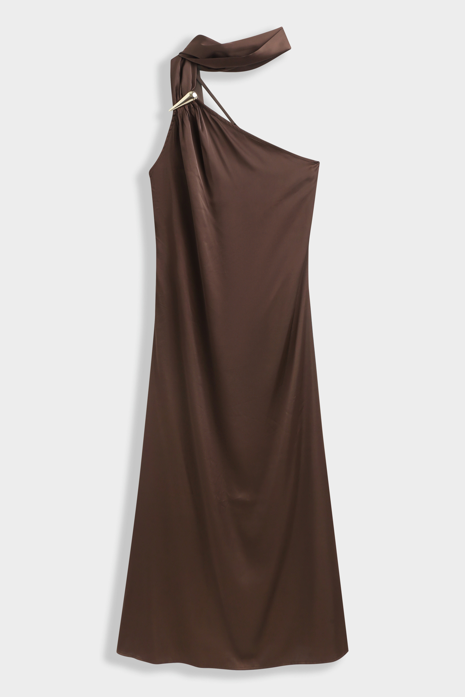 Mayorista Copperose - VESTIDO MIDI ASIMÉTRICO CON ESCOTE DE PAÑUELO