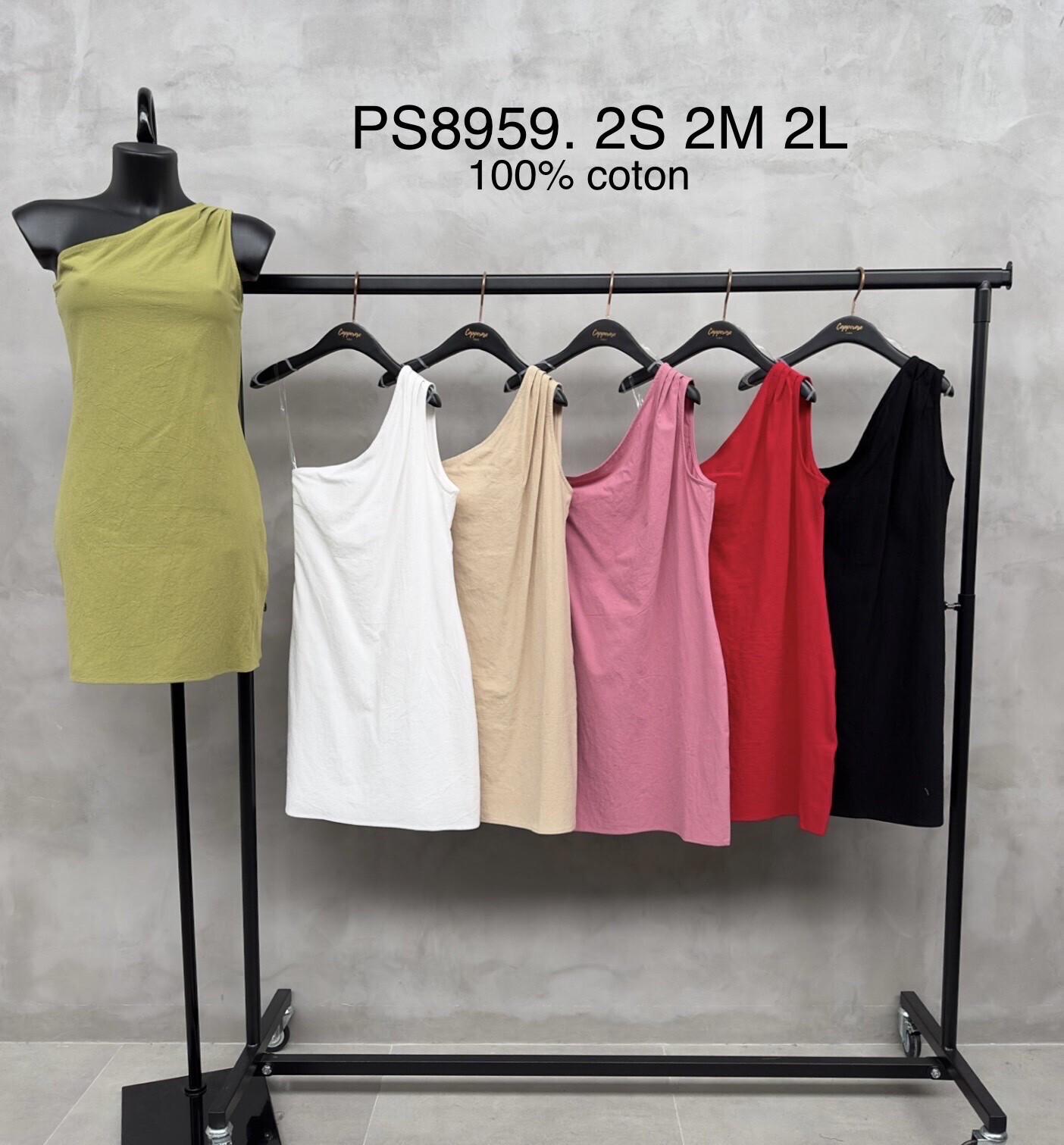Wholesaler Copperose - Short asymmetrical cotton dress