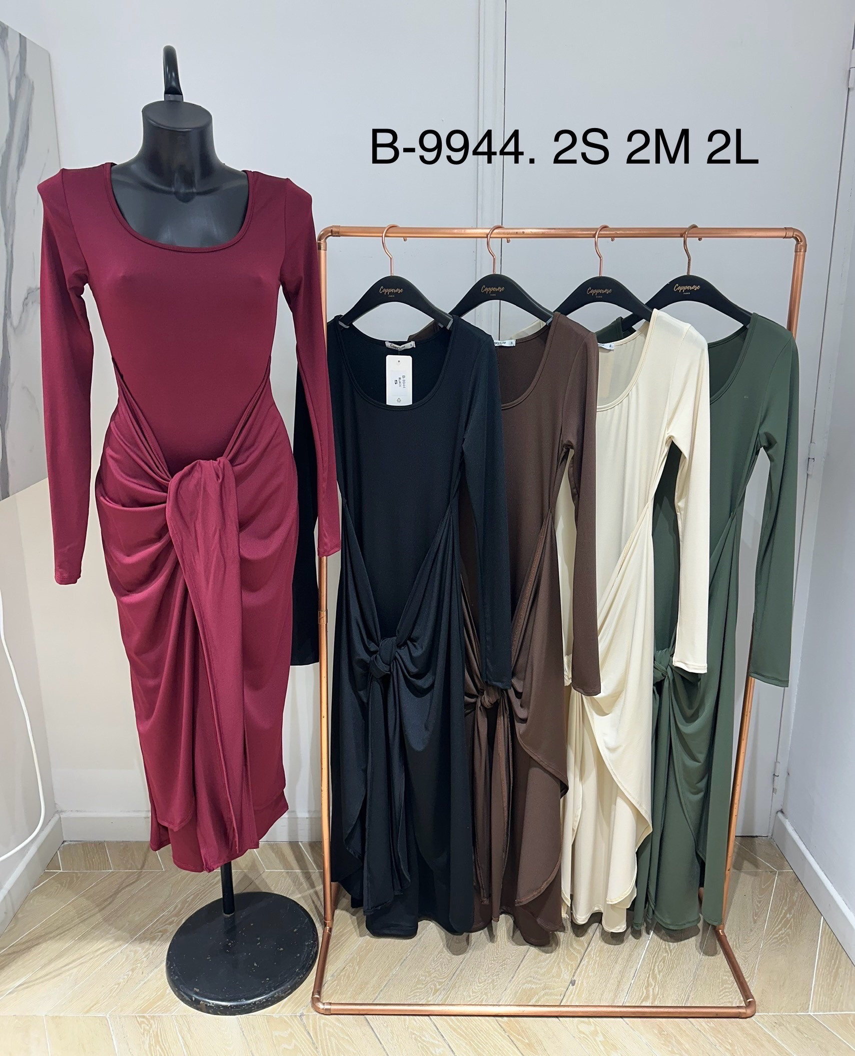 Mayorista Copperose Outlet - Vestido largo para atar de varias maneras
