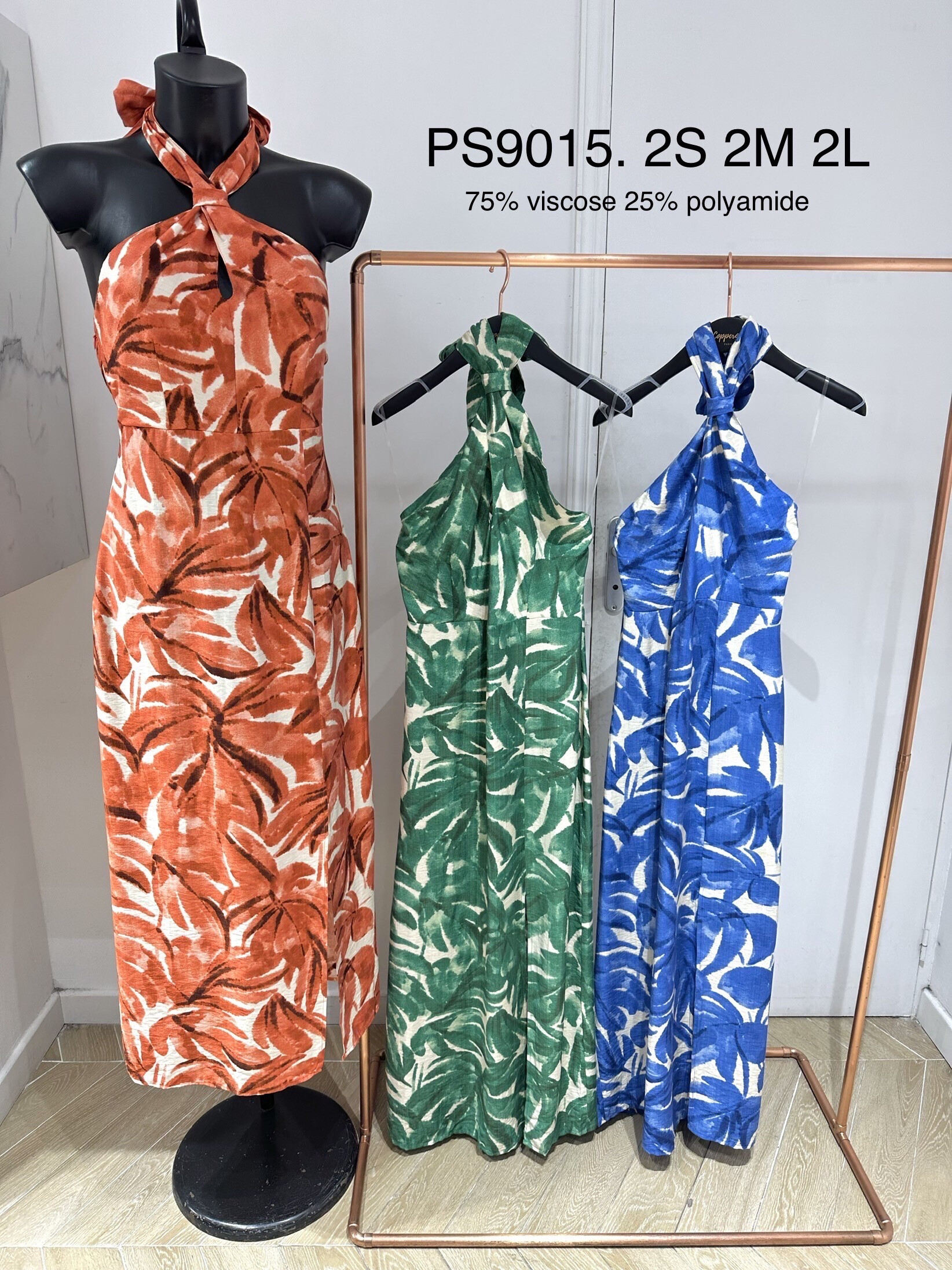Wholesaler Copperose - Printed backless long dress