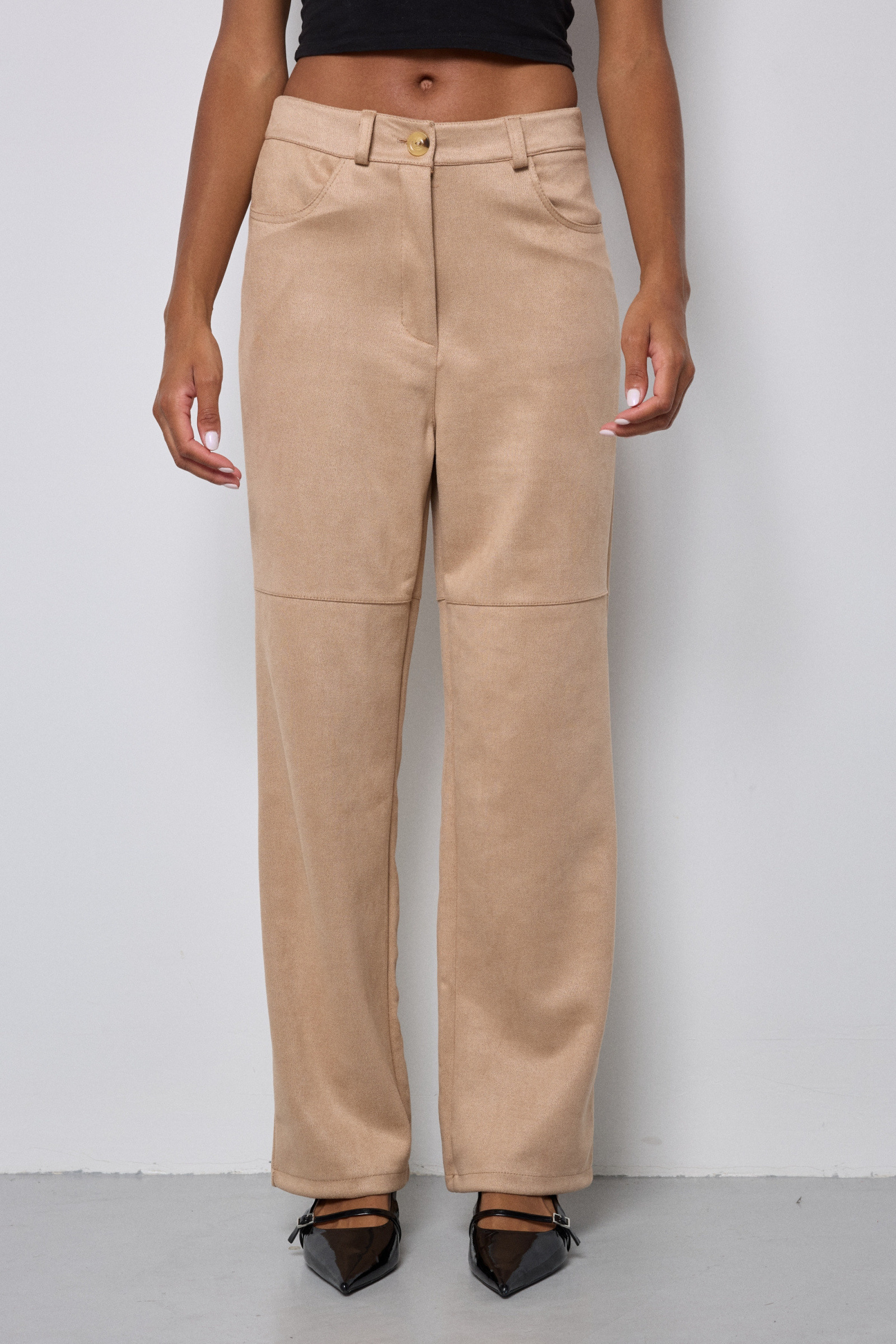 Mayorista Copperose Outlet - Pantalones anchos de efecto ante