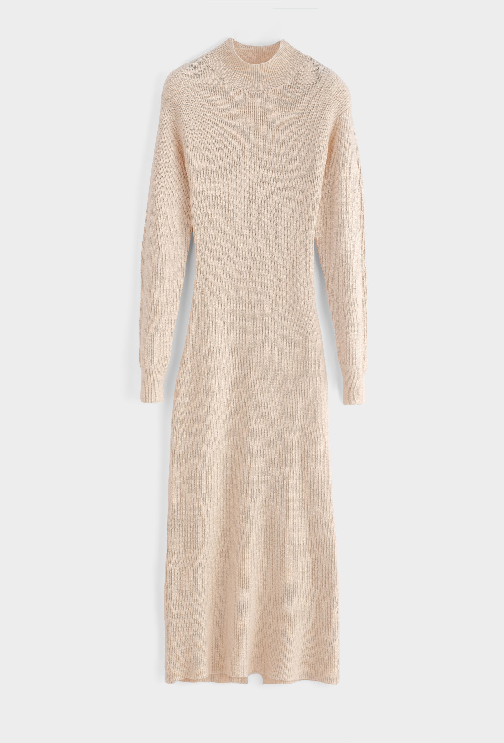 Grossiste Copperose - Robe longue en maille côtelée avec épaulettes