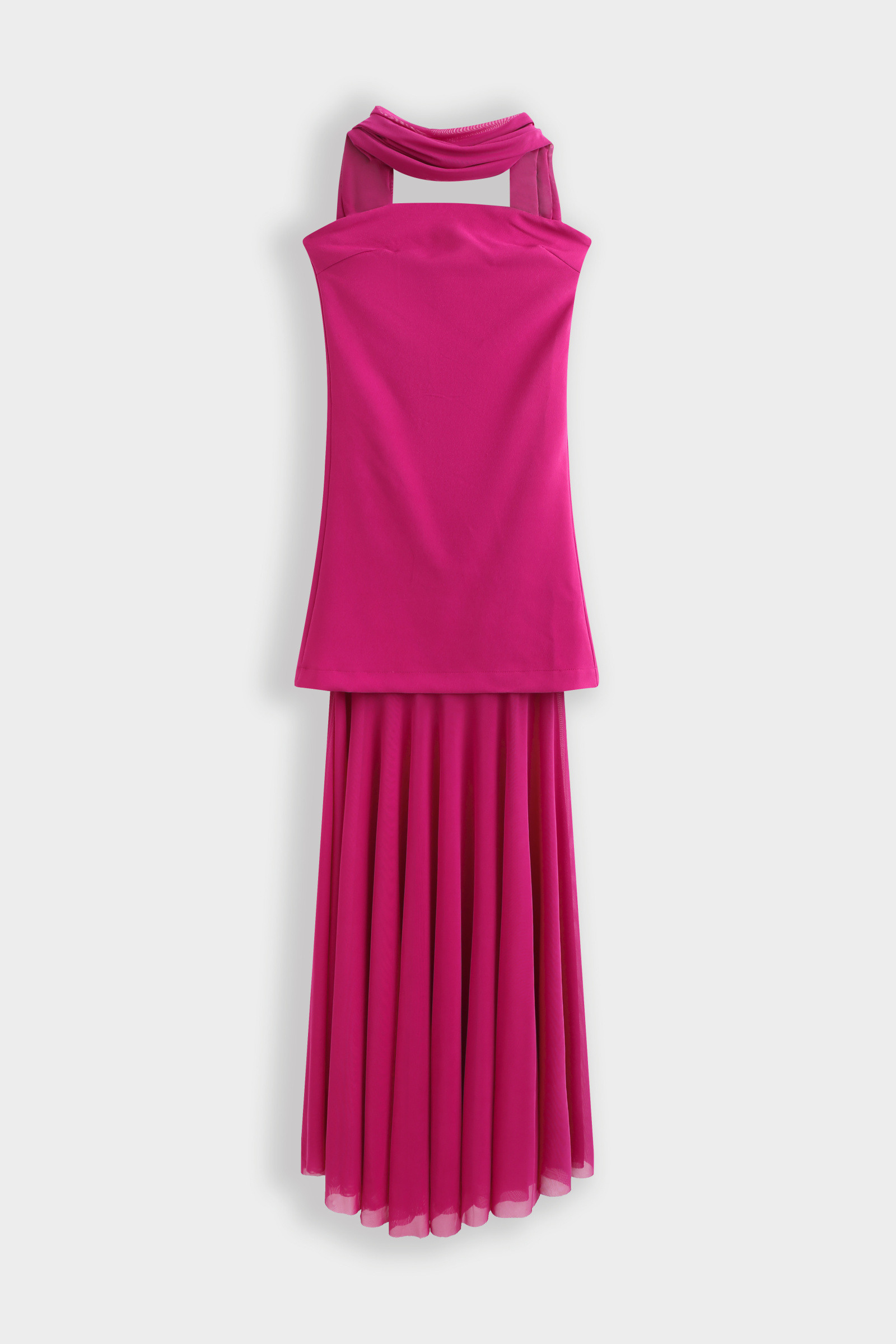 Grossiste Copperose - Robe longue bimatière