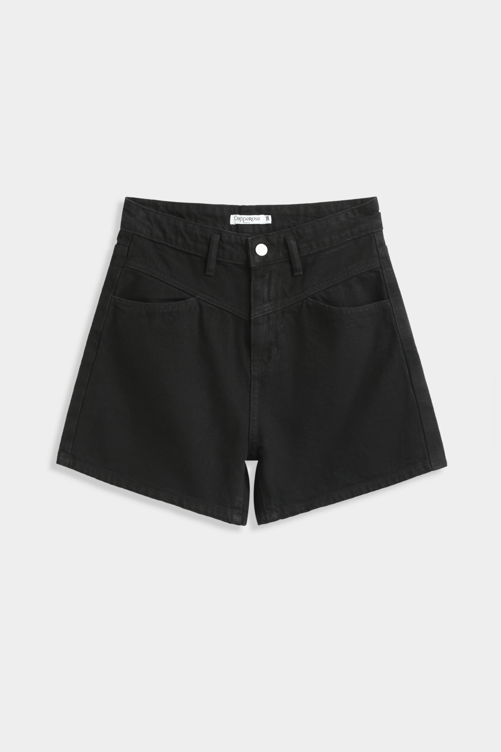 Großhändler Copperose - Jeansshorts mit geradem Bein