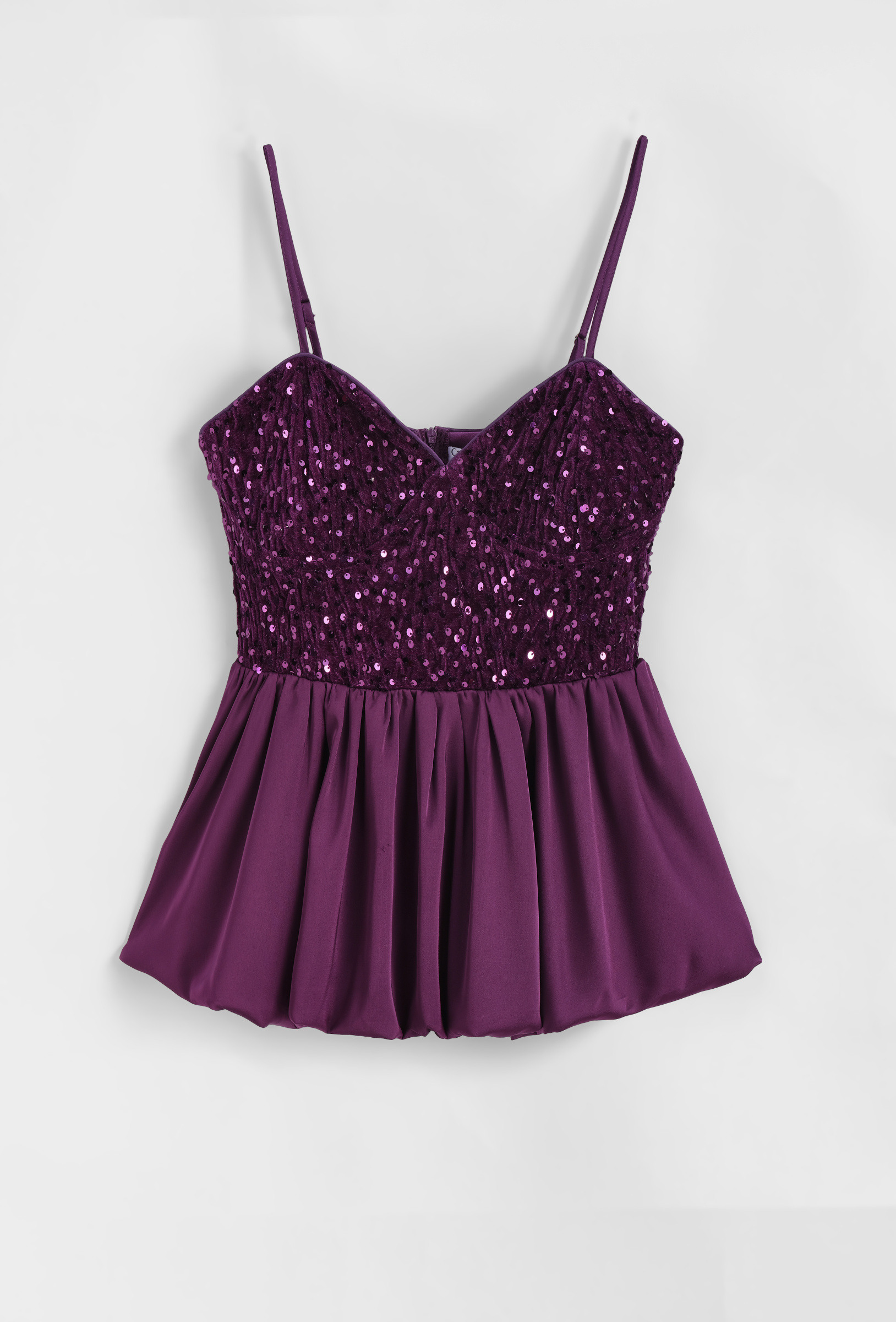Grossiste Copperose - TOP PEPLUM EN VELOURS A SEQUINS