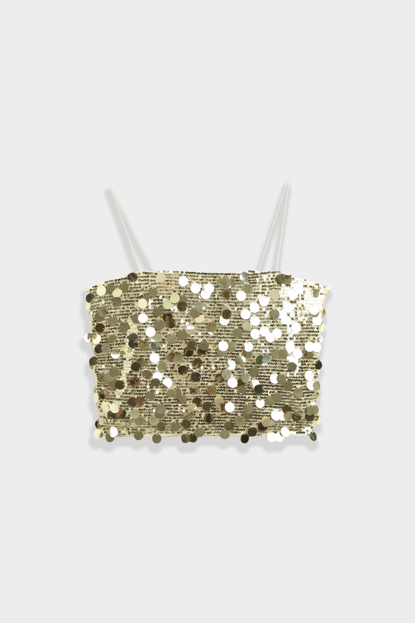 Grossiste Copperose - TOP BUSTIER A SEQUINS AVEC BRETELLES FINES