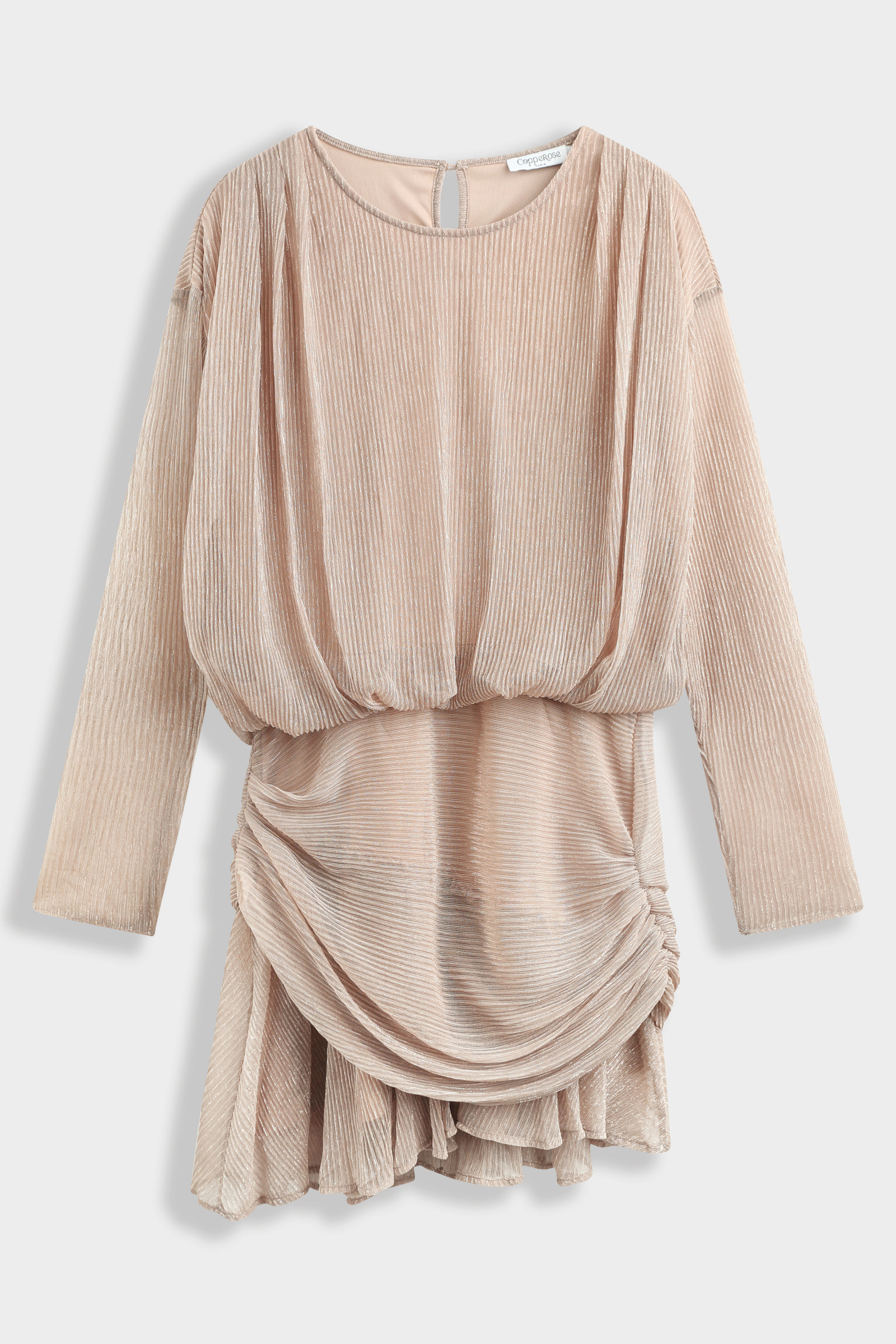 Wholesaler Copperose - Short draped dress with sequin shoulder pads