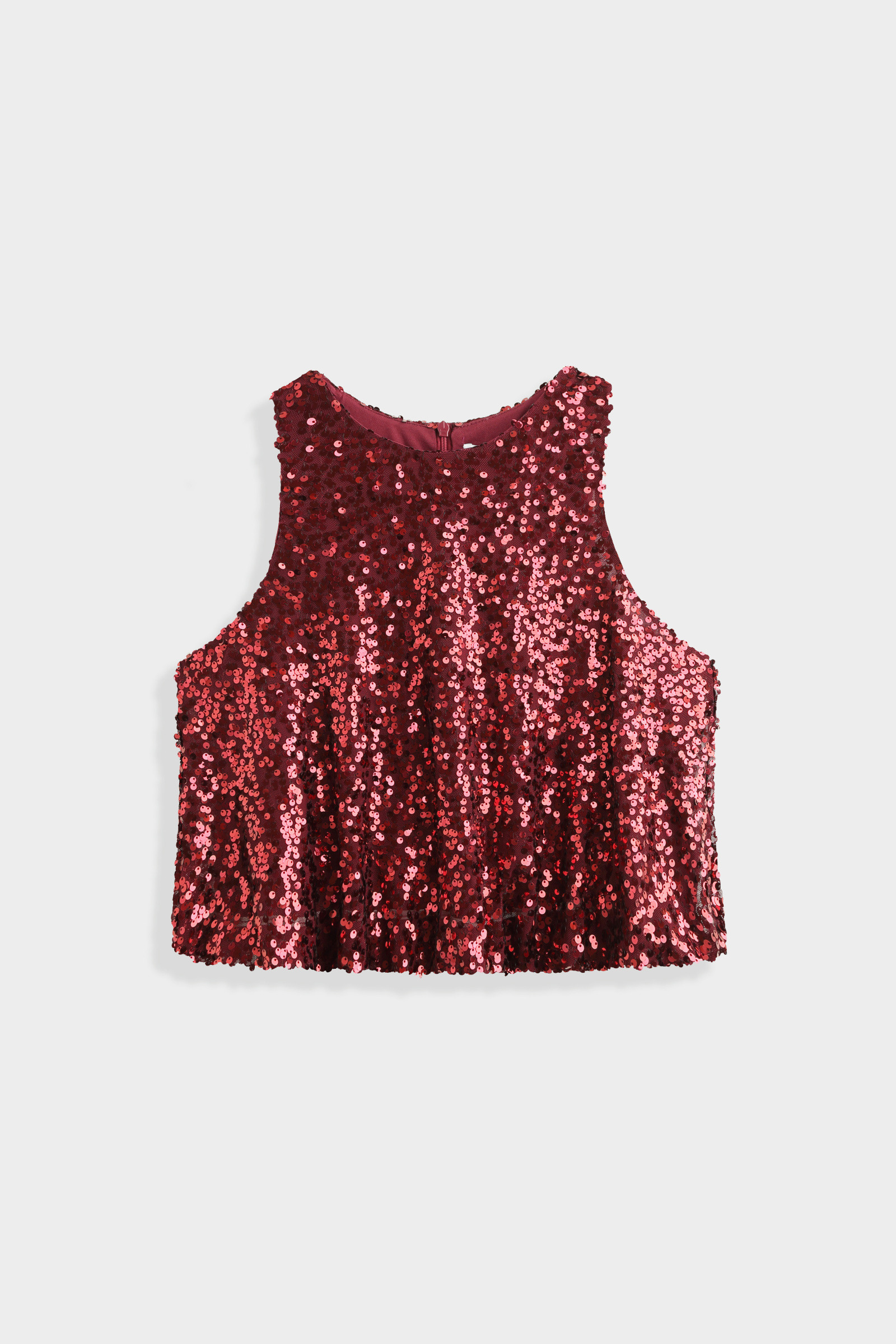 Grossiste Copperose - TOP COURT SANS MANCHES EN SEQUINS