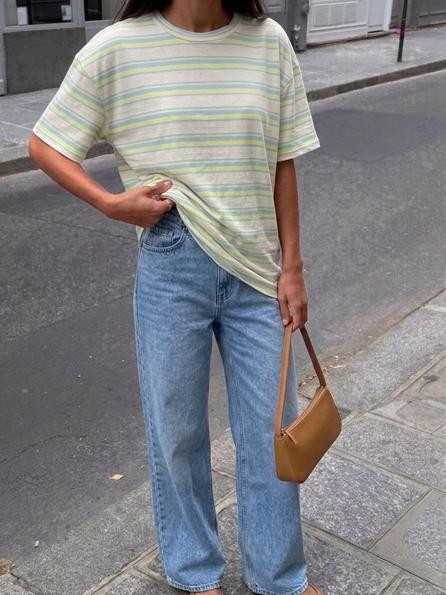 Grossiste Copperose - T-SHIRT RAYÉ À COL ROND