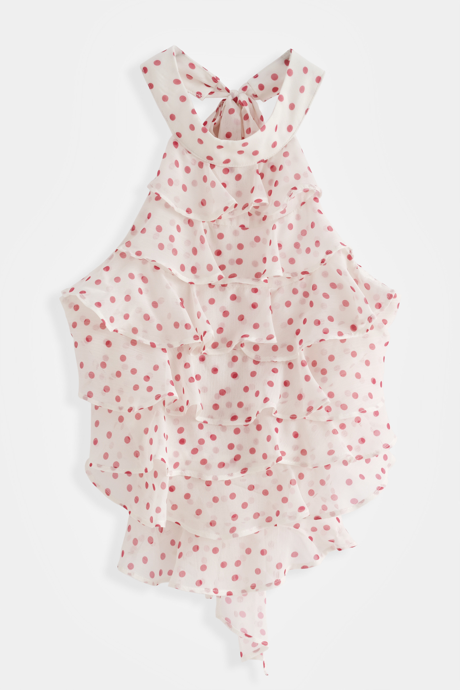 Grossista Copperose - TOP SENZA SCHIENA CON Ruffles E motivo a pois