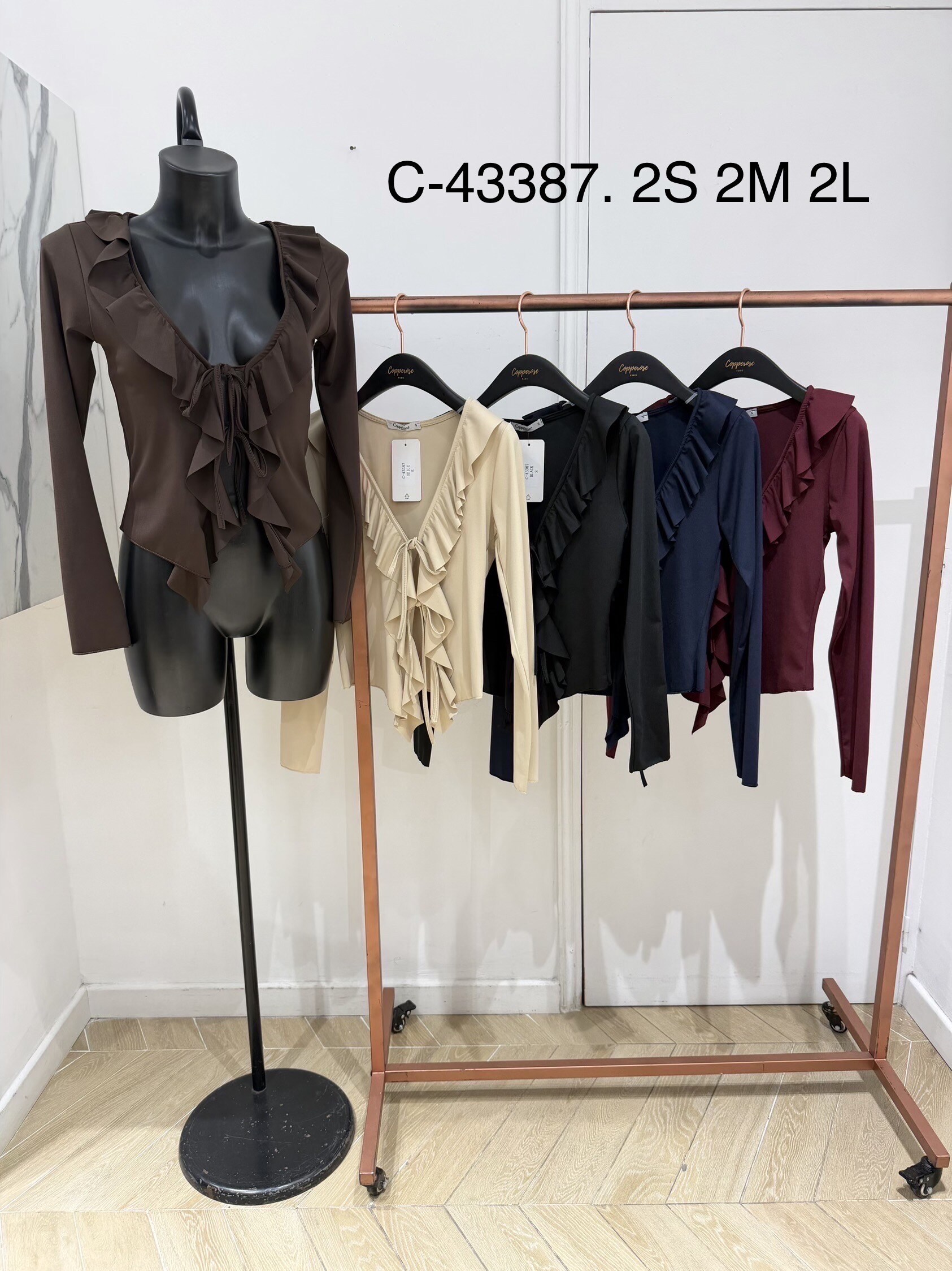 Wholesaler Copperose - Ruffled Top with Ties