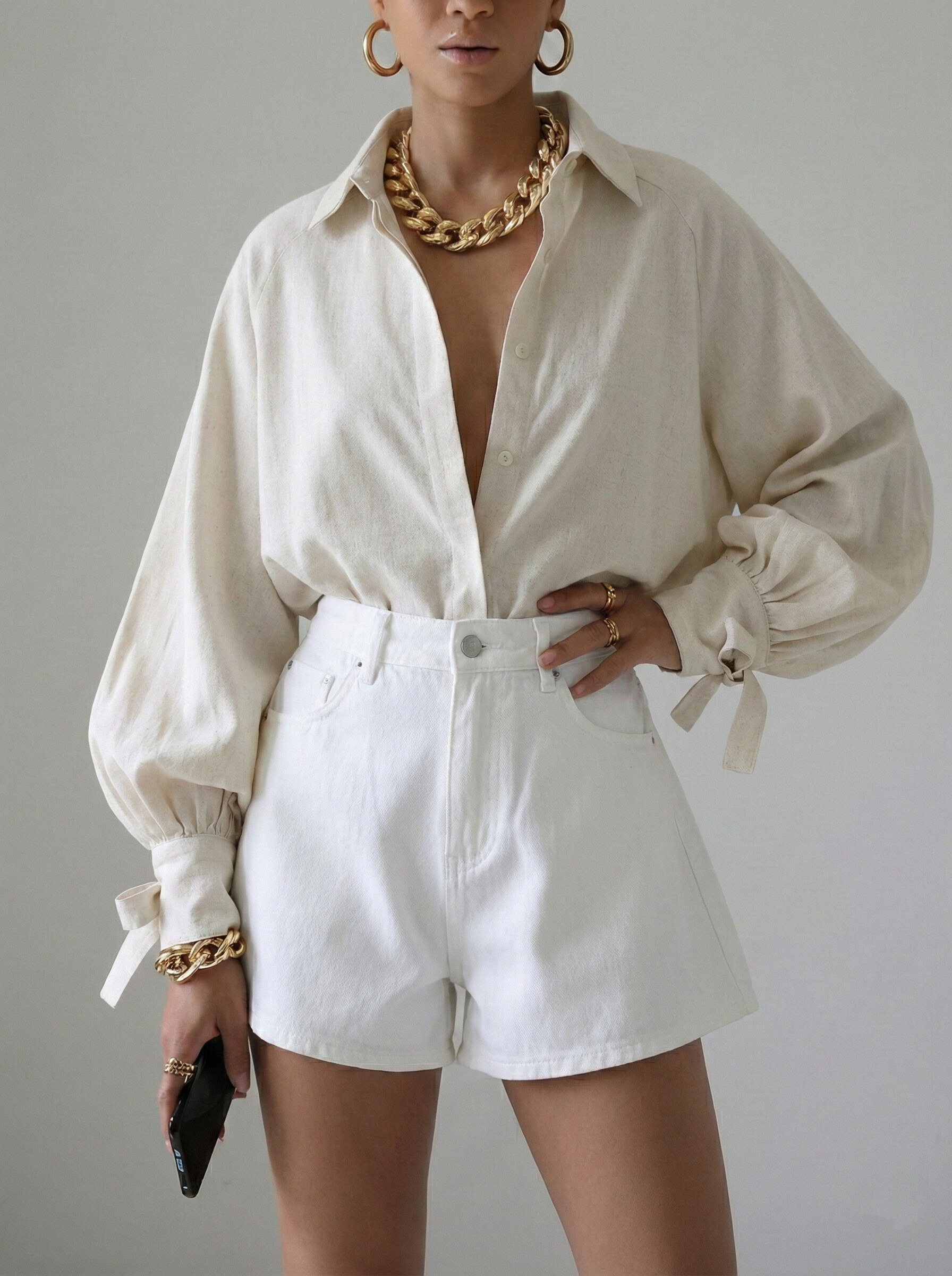 Mayorista Copperose - Camisa de Lino Mezclado
