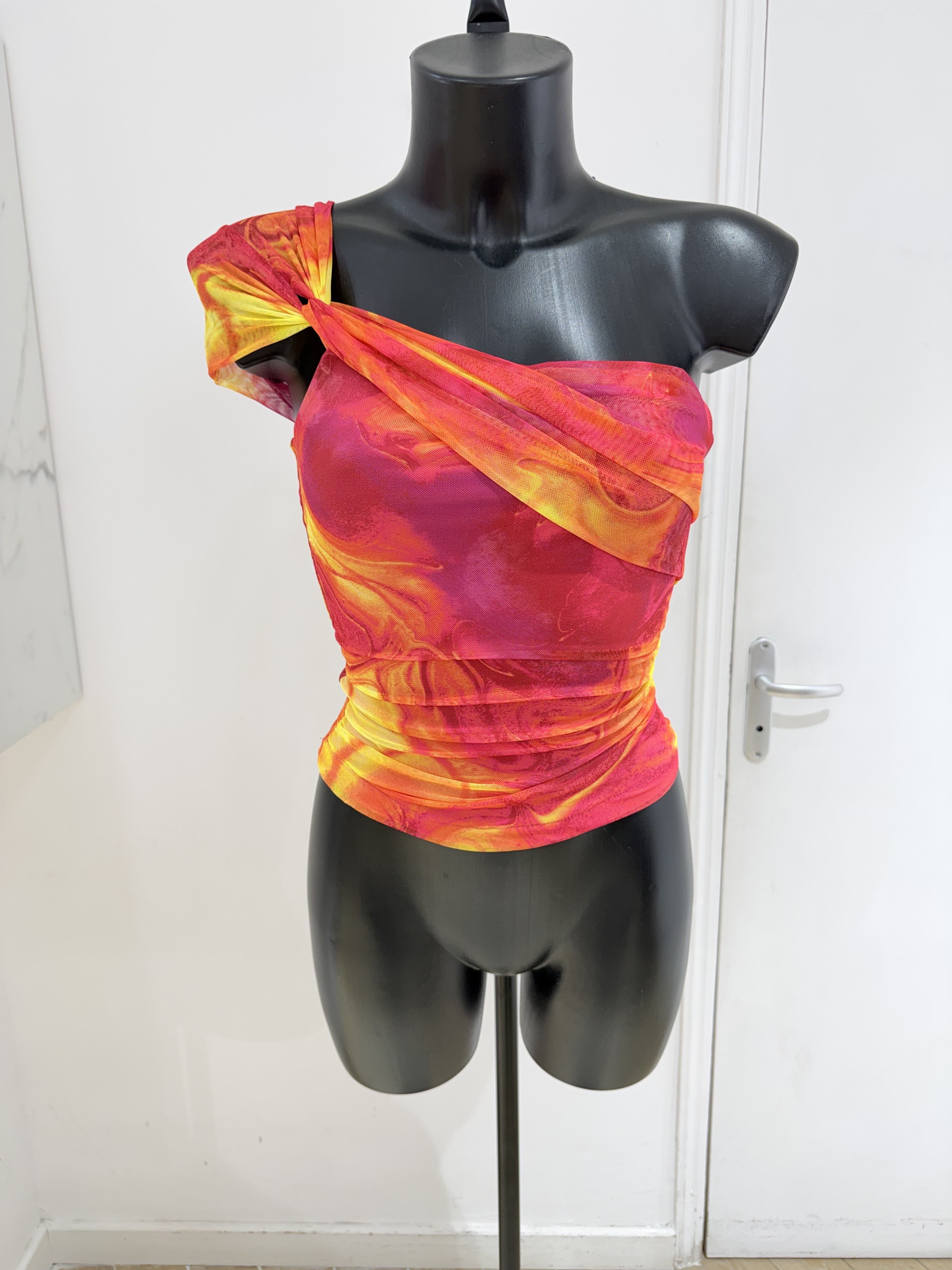 Grossiste Copperose - TOP ASYMÉTRIQUE DRAPÉ