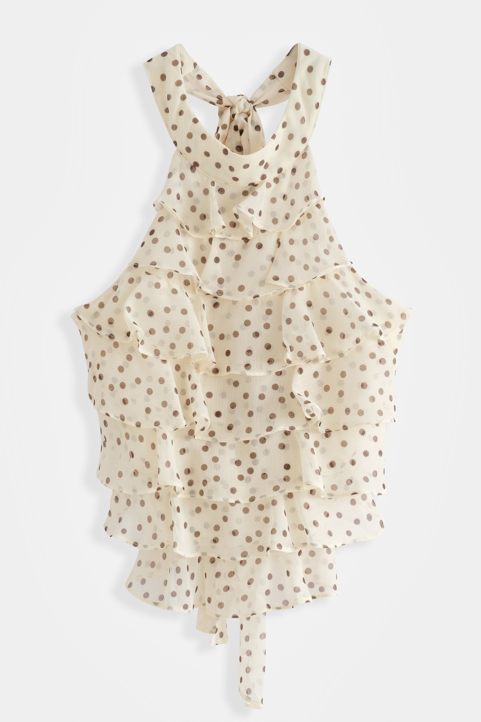 Wholesaler Copperose - BACKLESS TOP WITH Ruffles AND polka dot pattern