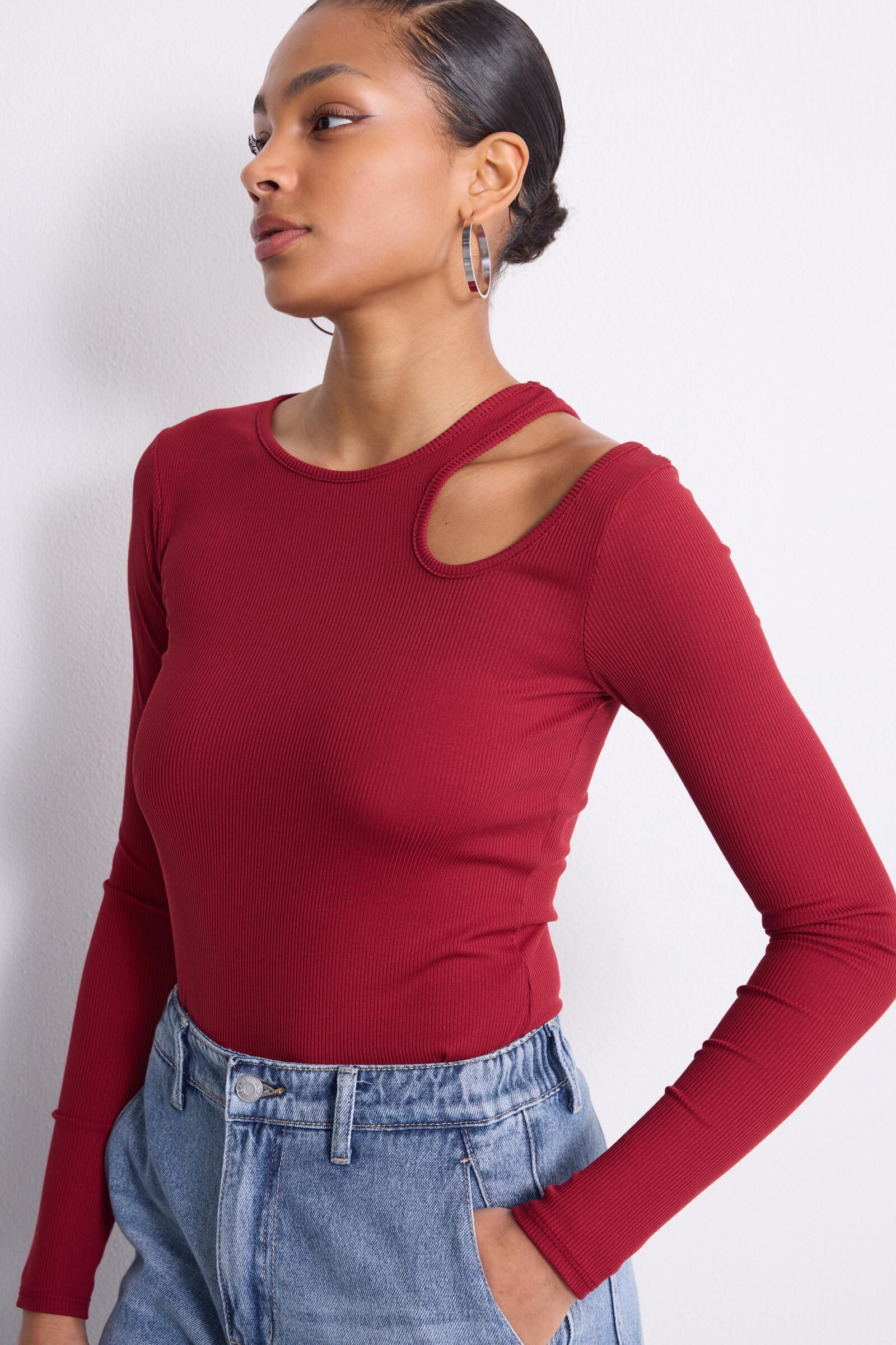 Wholesaler Copperose - Top long sleeves with shoulder shoulder