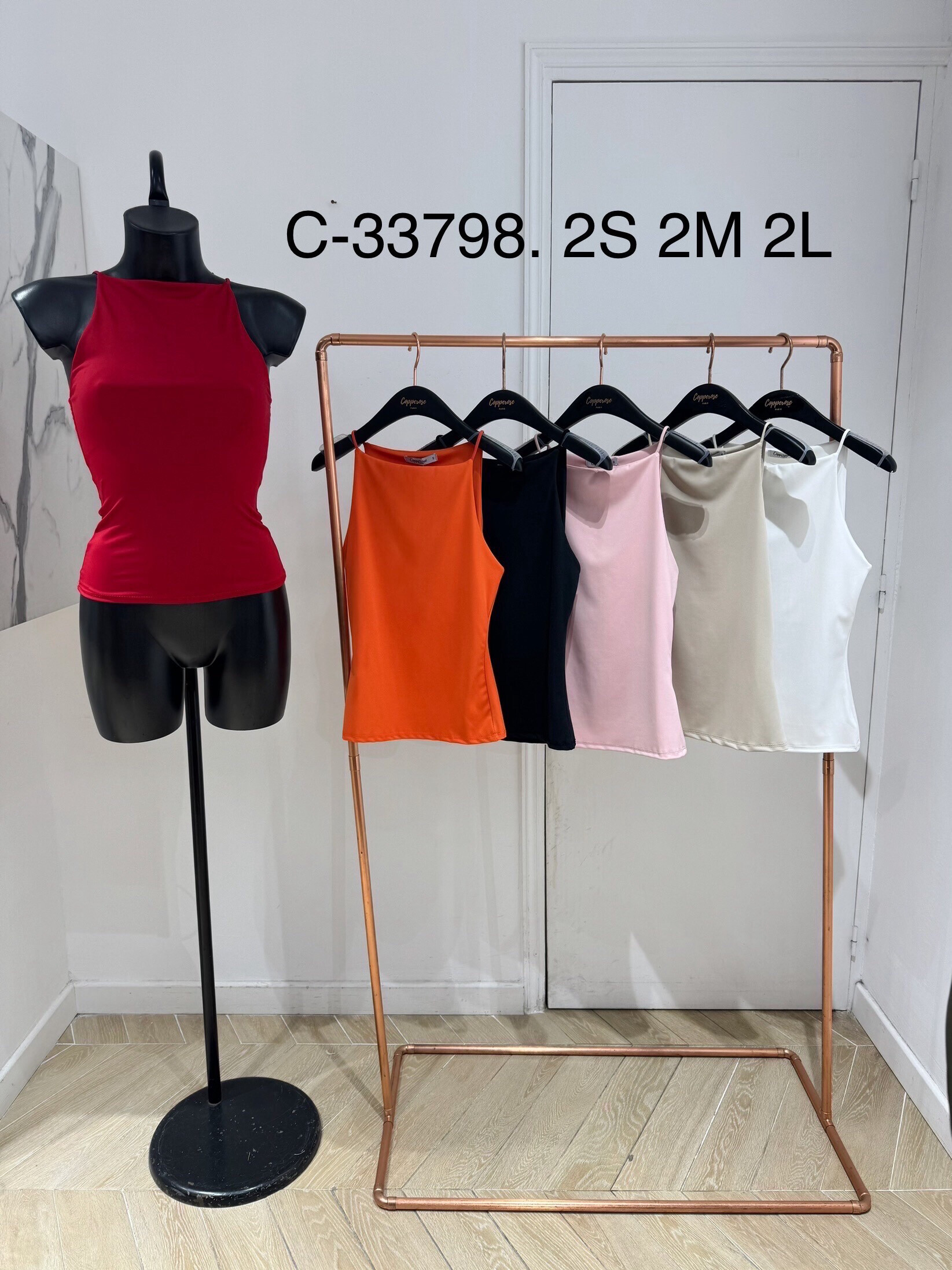 Grossista Copperose - Top Short Regolated to Right Collar