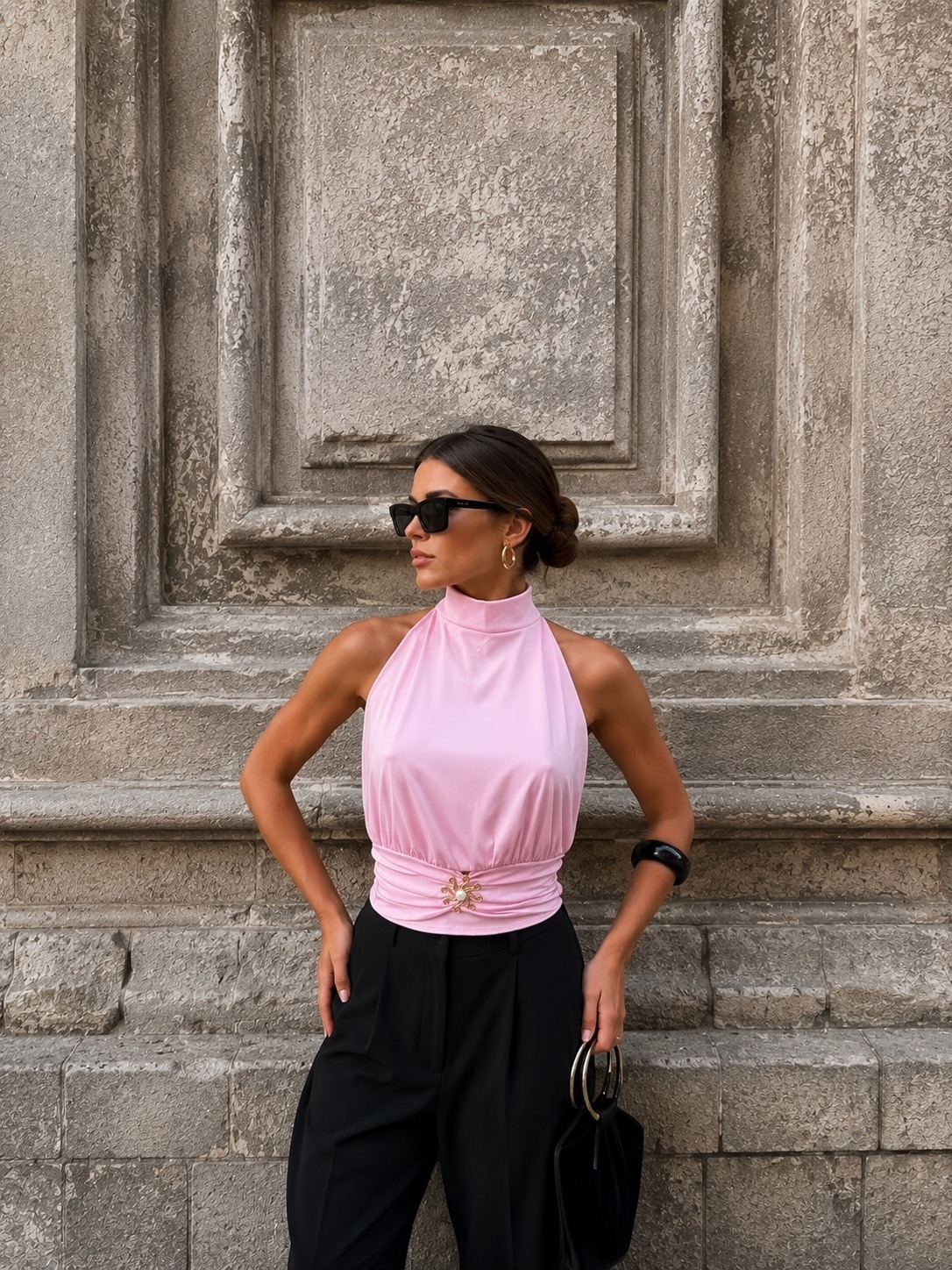 Mayorista Copperose - TOP SIN ESPALDA DETALLE DE METAL