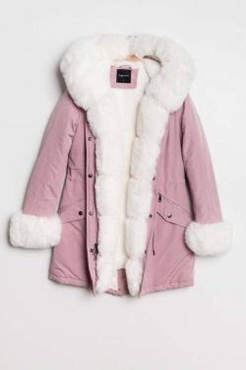 Grossista Copperose - Parka con cappuccio e inserto in pelliccia staccabile