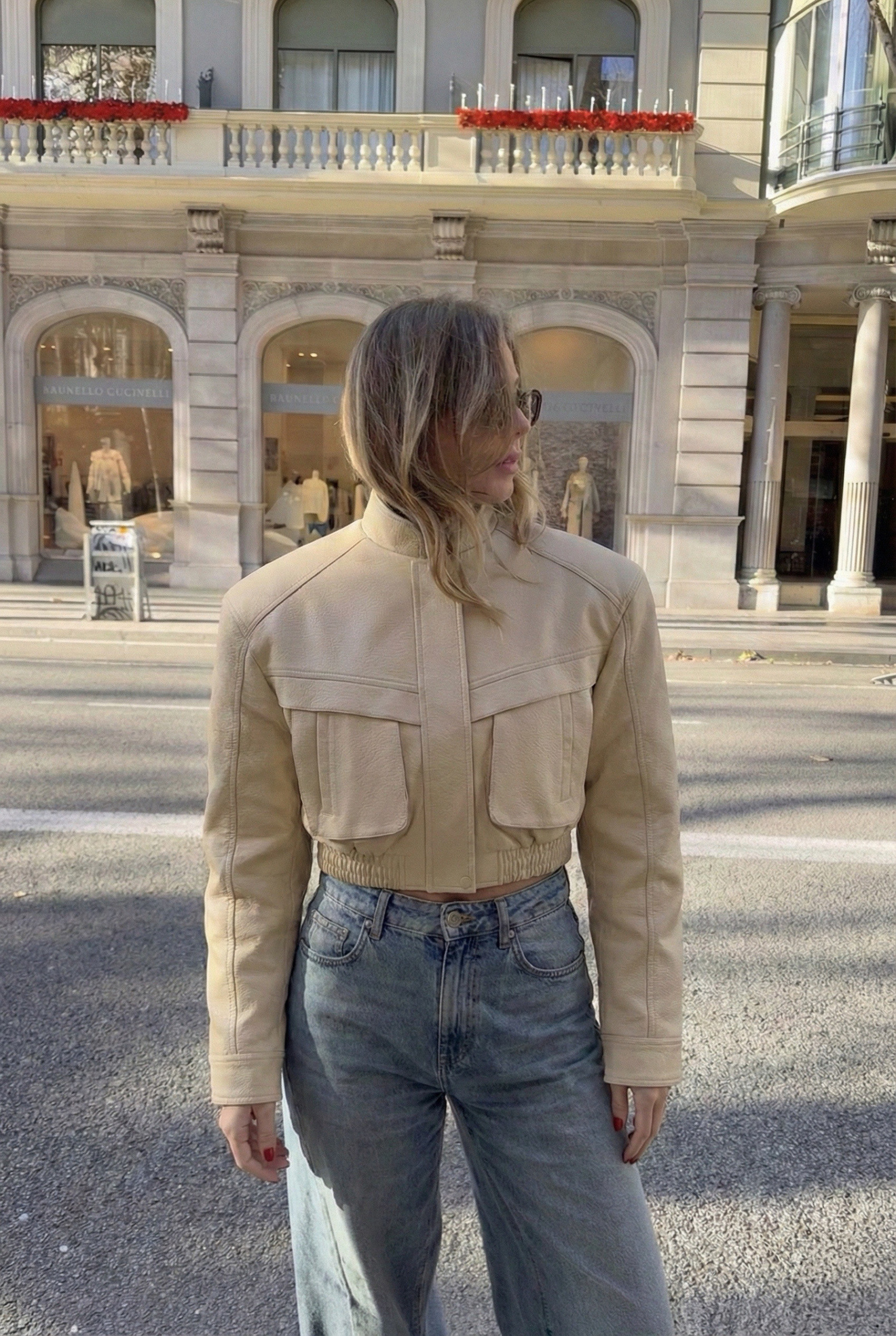 Grossista Copperose - Giacca corta stile bomber in similpelle