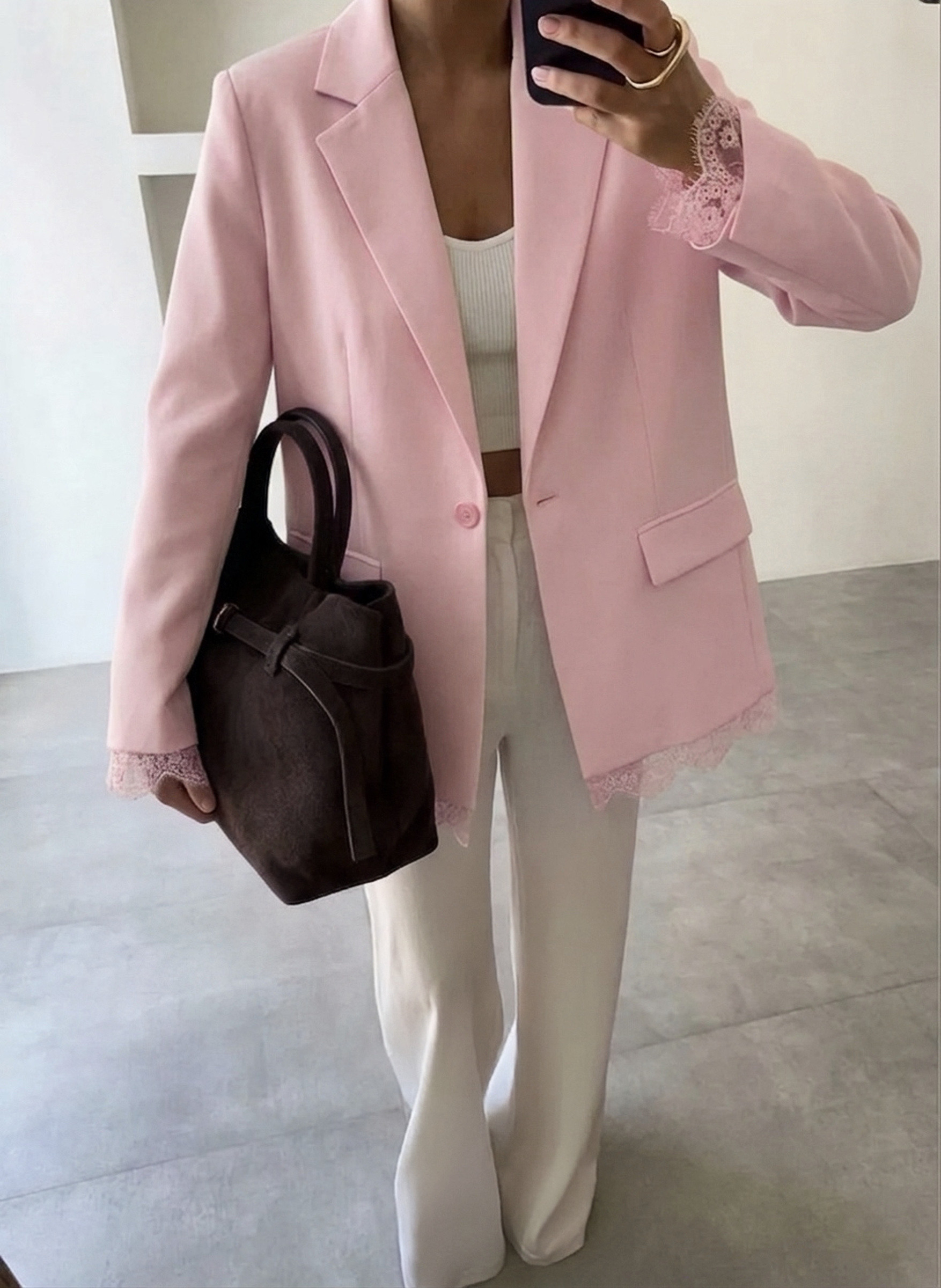 Grossiste Copperose - BLAZER À FINITIONS DENTELLE