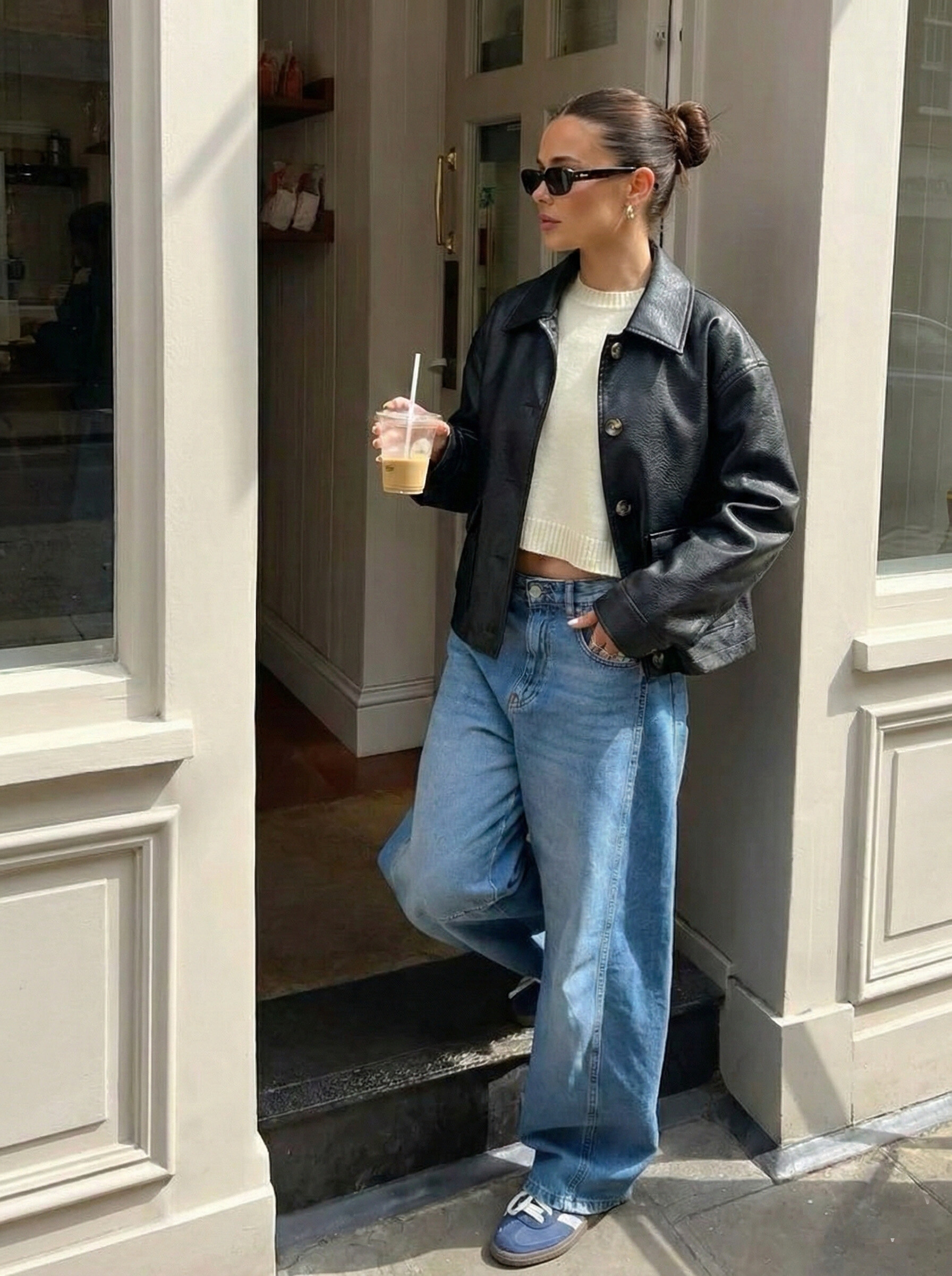 Grossiste Copperose - Veste en similicuir fermeture boutonnée