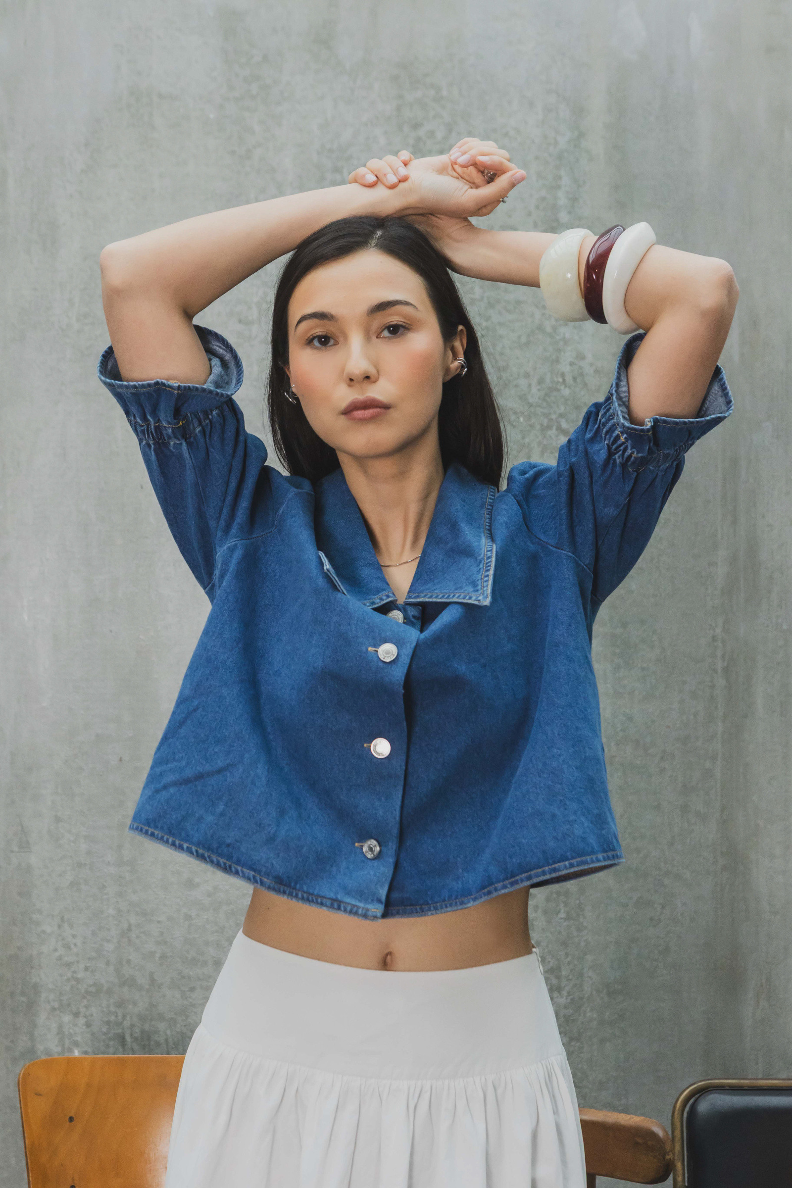 Grossiste Copperose - VESTE COURTE EN DENIM