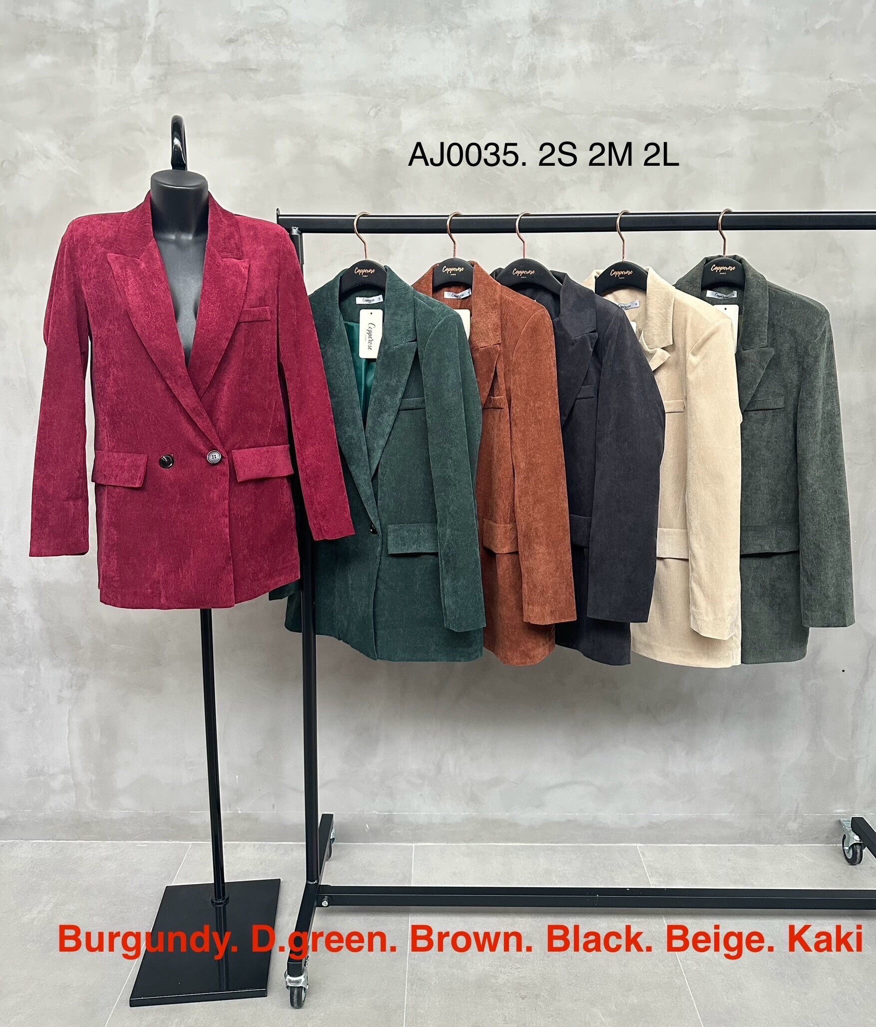 Grossista Copperose - Blazer in velluto a coste