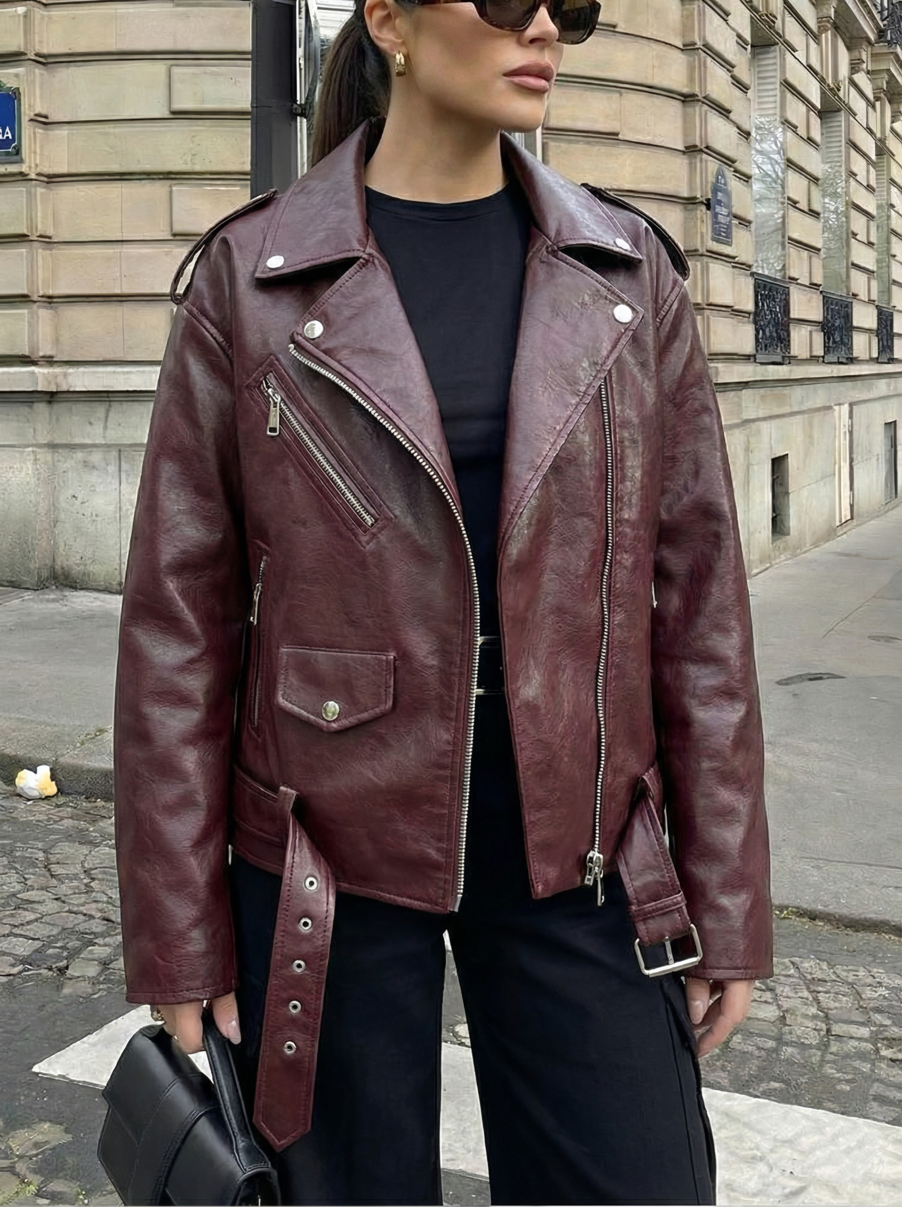 Grossiste Copperose - Veste similicuir effet brillant