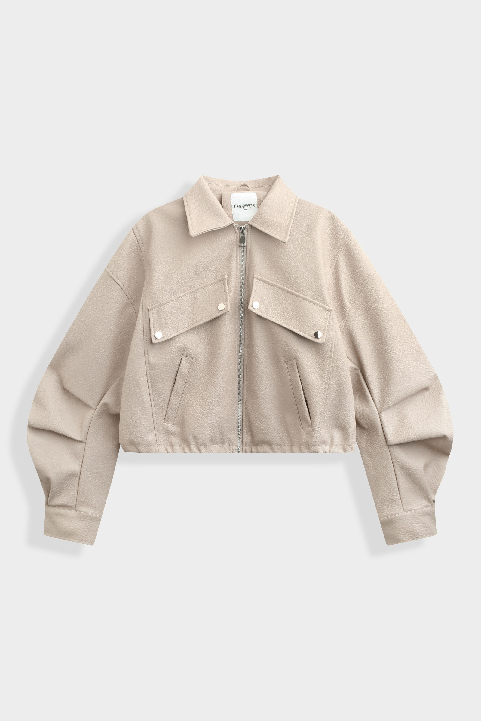Grossiste Copperose - VESTE COURTE STYLE BOMBER EN SIMILICUIR
