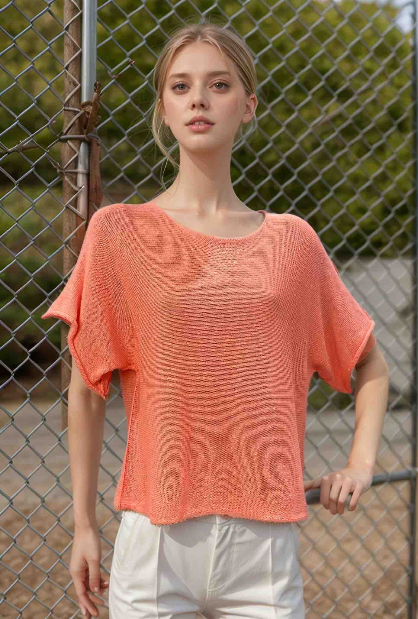 Grossiste Coraline - Pull en coton sans collier
