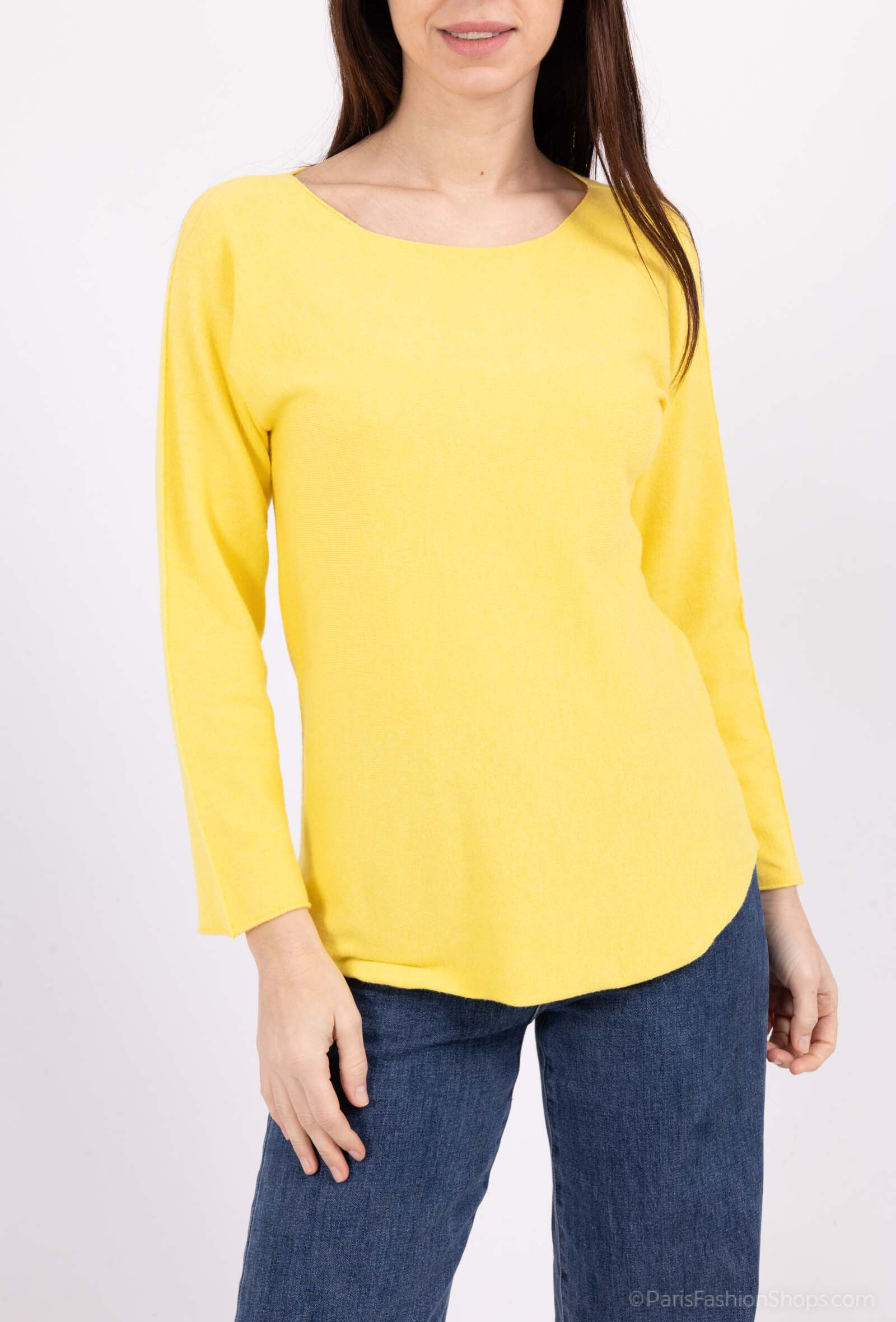 Großhändler Coraline - Basic-Pullover mit V-Ausschnitt