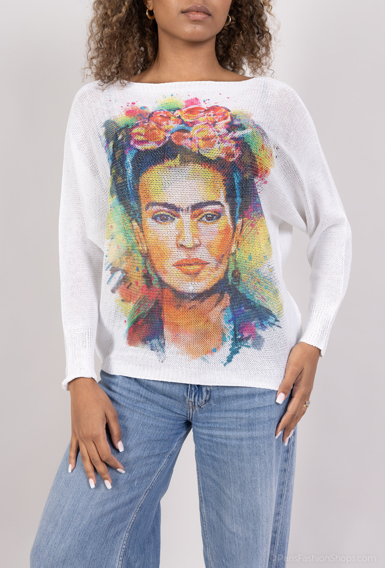 Mayorista Coraline - Jersey flores amarillento claro