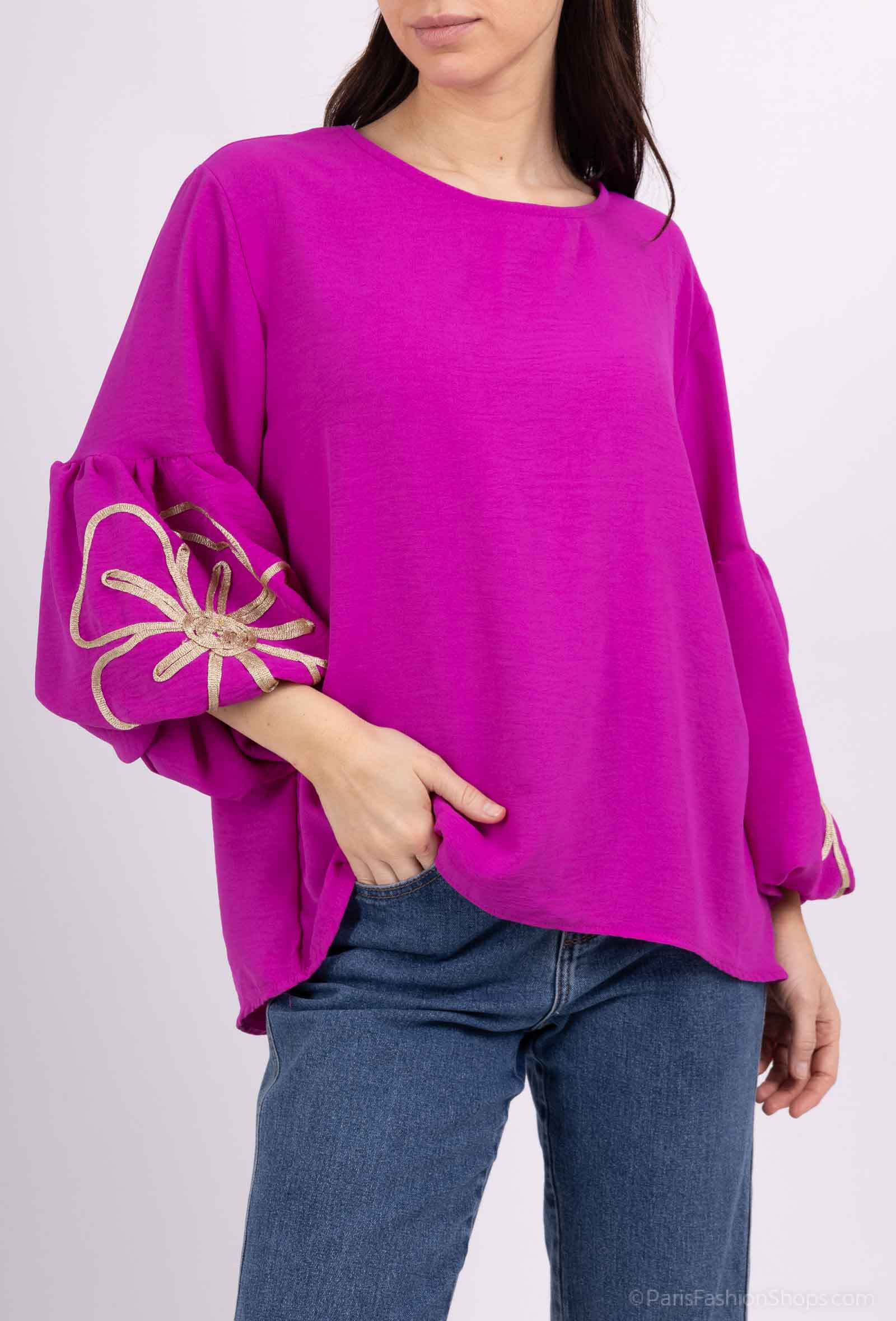 Großhändler Coraline - Blumengriff T-Shirt