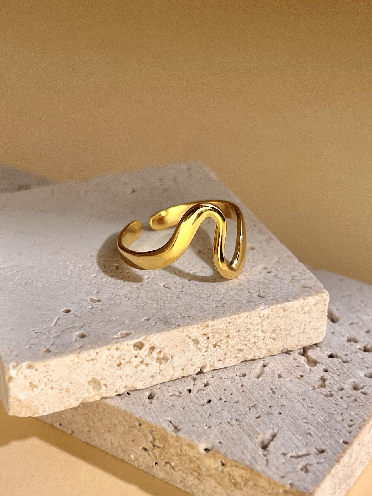 Wholesaler COSMOS - Adjustable Wave Ring Elegance in Stainless Steel