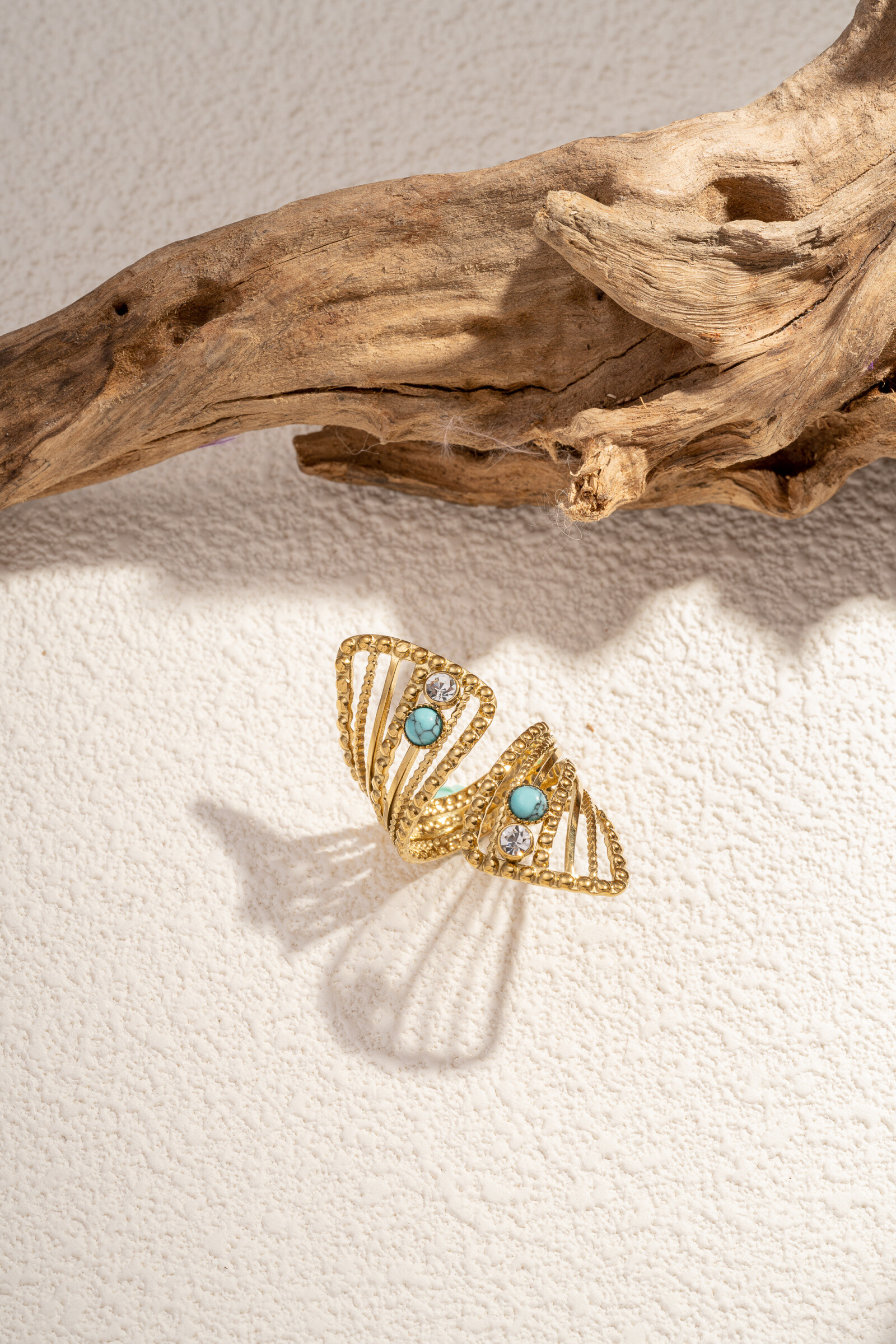 Grossiste COSMOS - Bague design torsadé en acier inoxydable