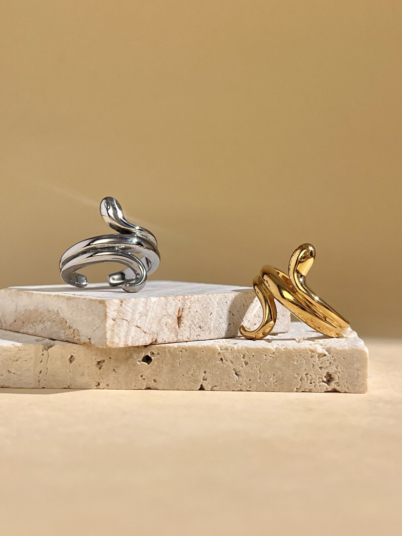 Wholesaler COSMOS - Adjustable Snake Ring - Stainless Steel