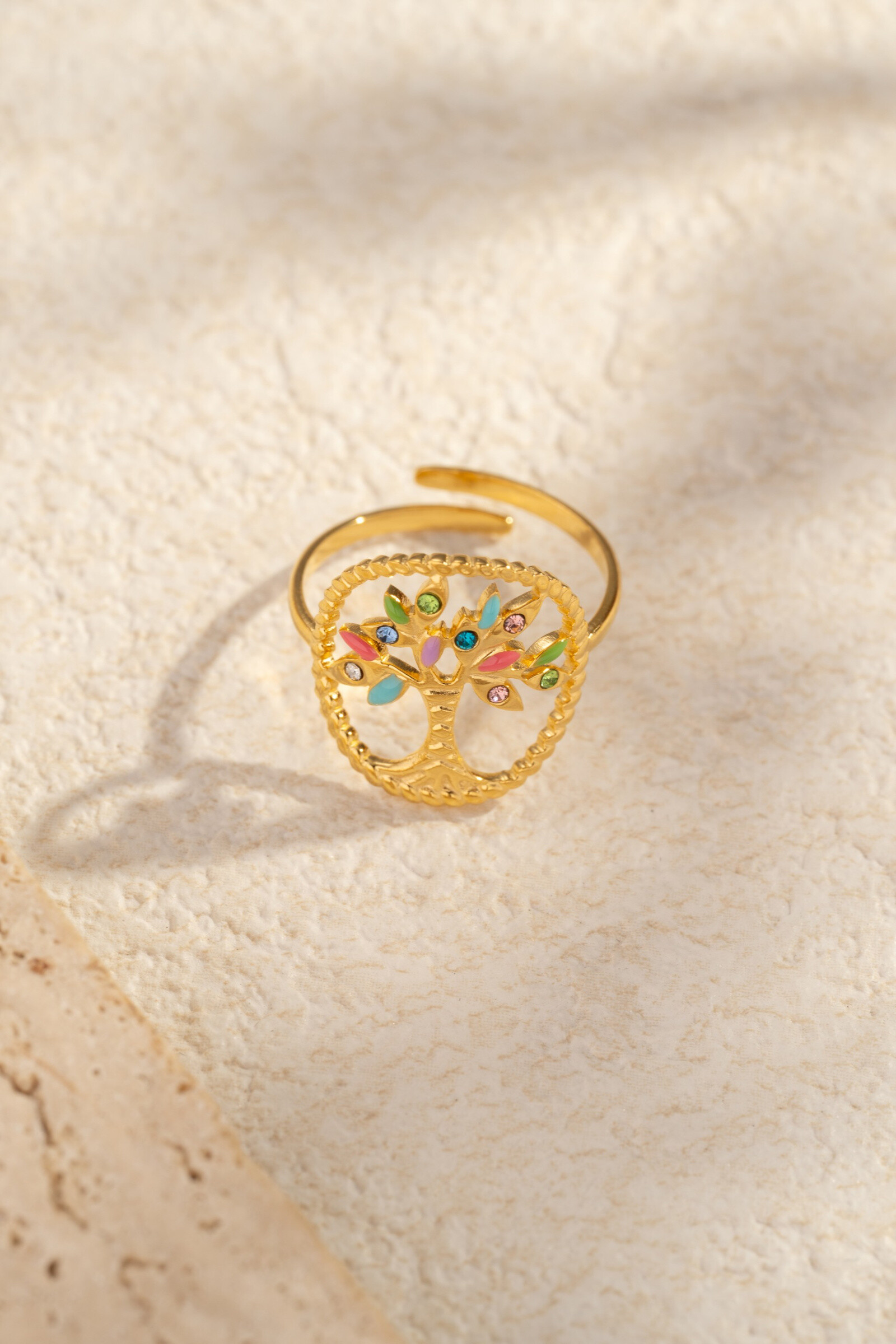 Mayorista COSMOS - Anillo Árbol de la Vida Colorido Energizante Simbólico Naturaleza