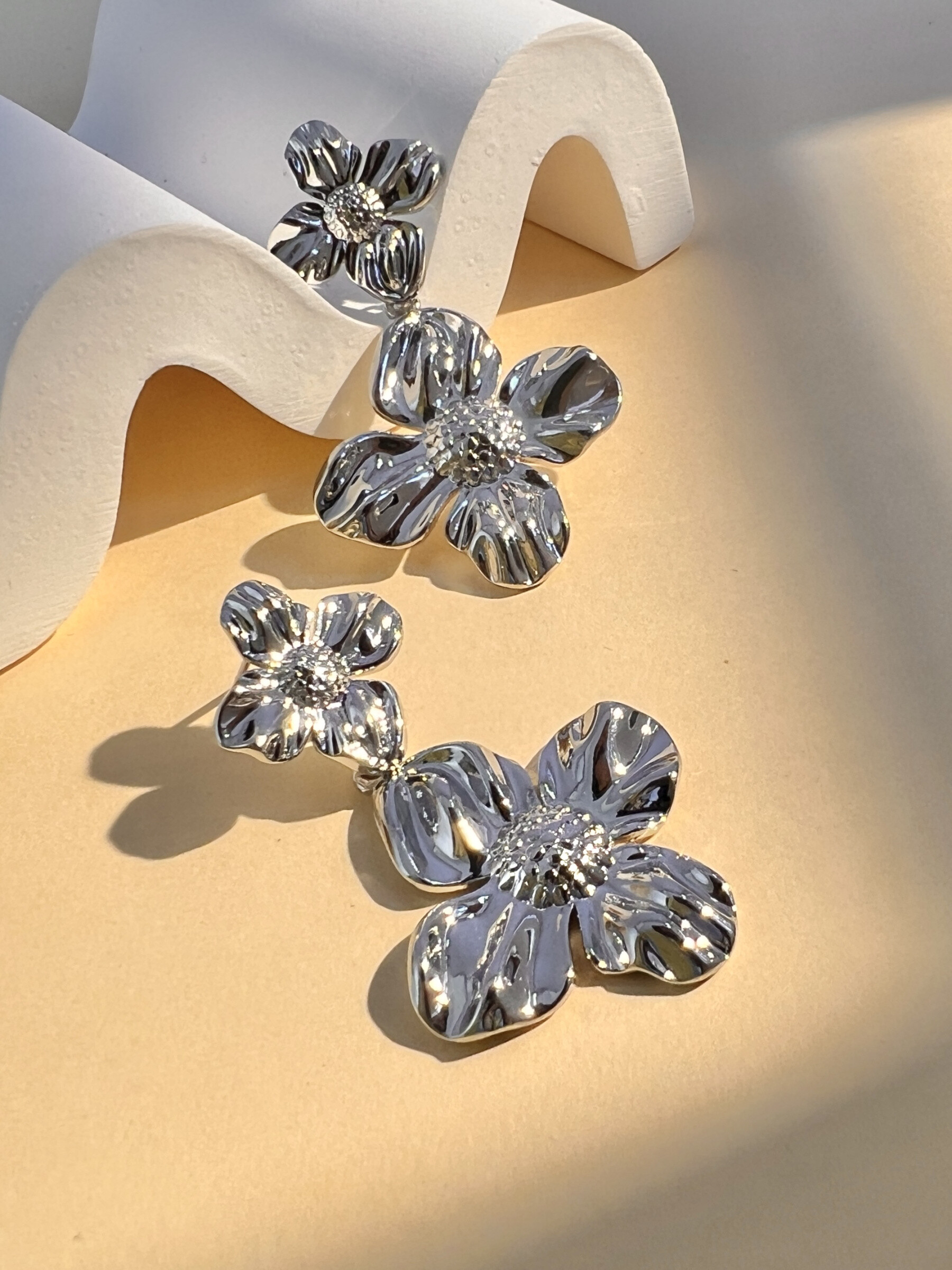 Wholesaler COSMOS - Stainless steel pendant earring