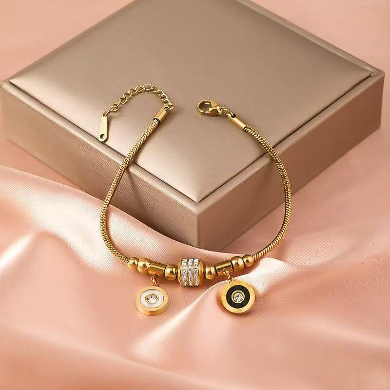 Wholesaler COSMOS - Round Stainless Steel Charm Bracelet