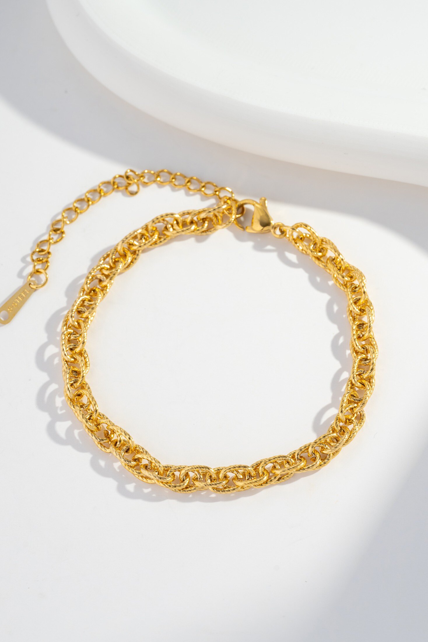 Mayorista COSMOS - Pulsera de cadena tipo eslabón en acero inoxidable dorado