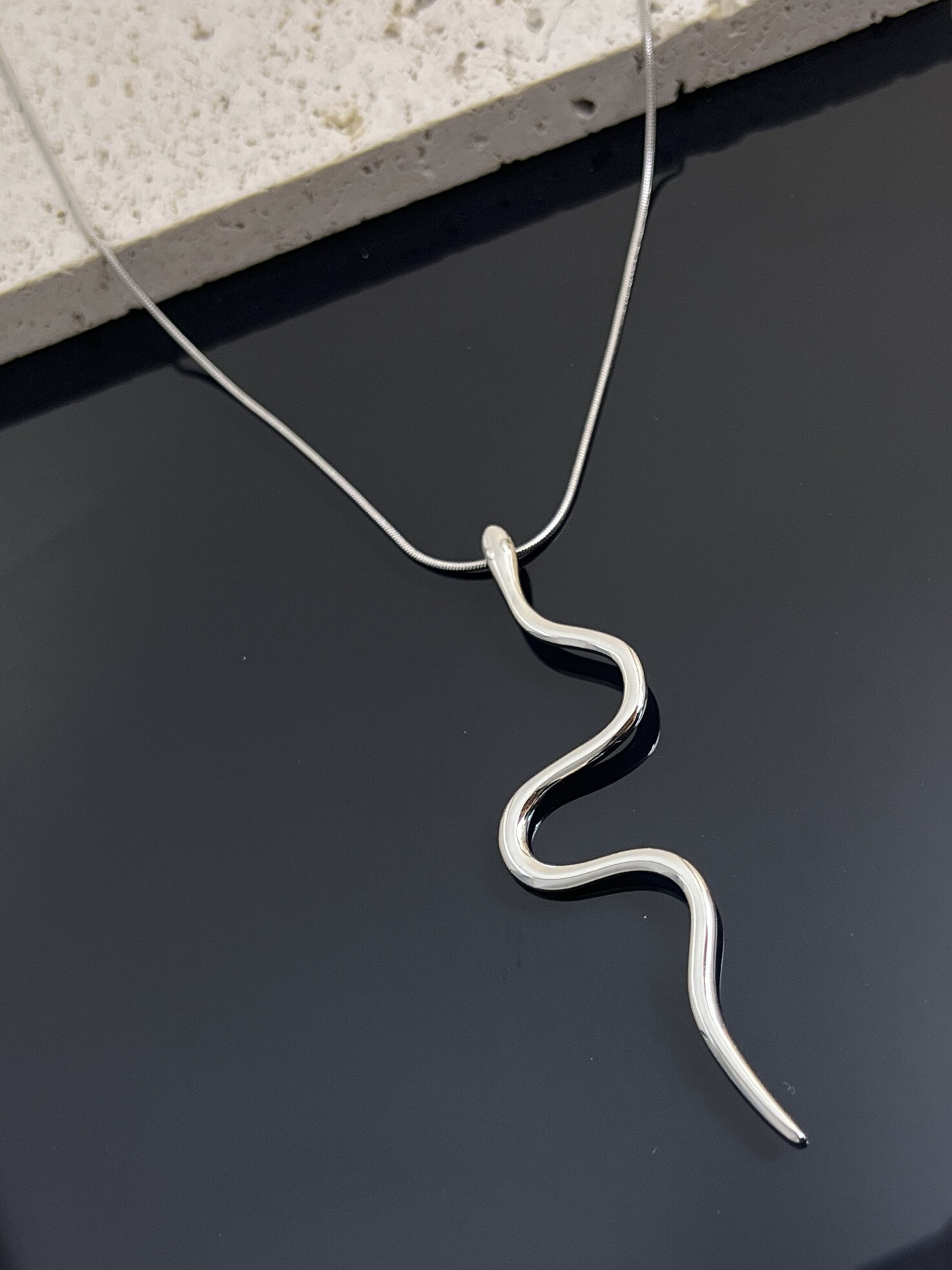 Wholesaler COSMOS - Stainless Steel Snake Necklace - Symbolic Pendant