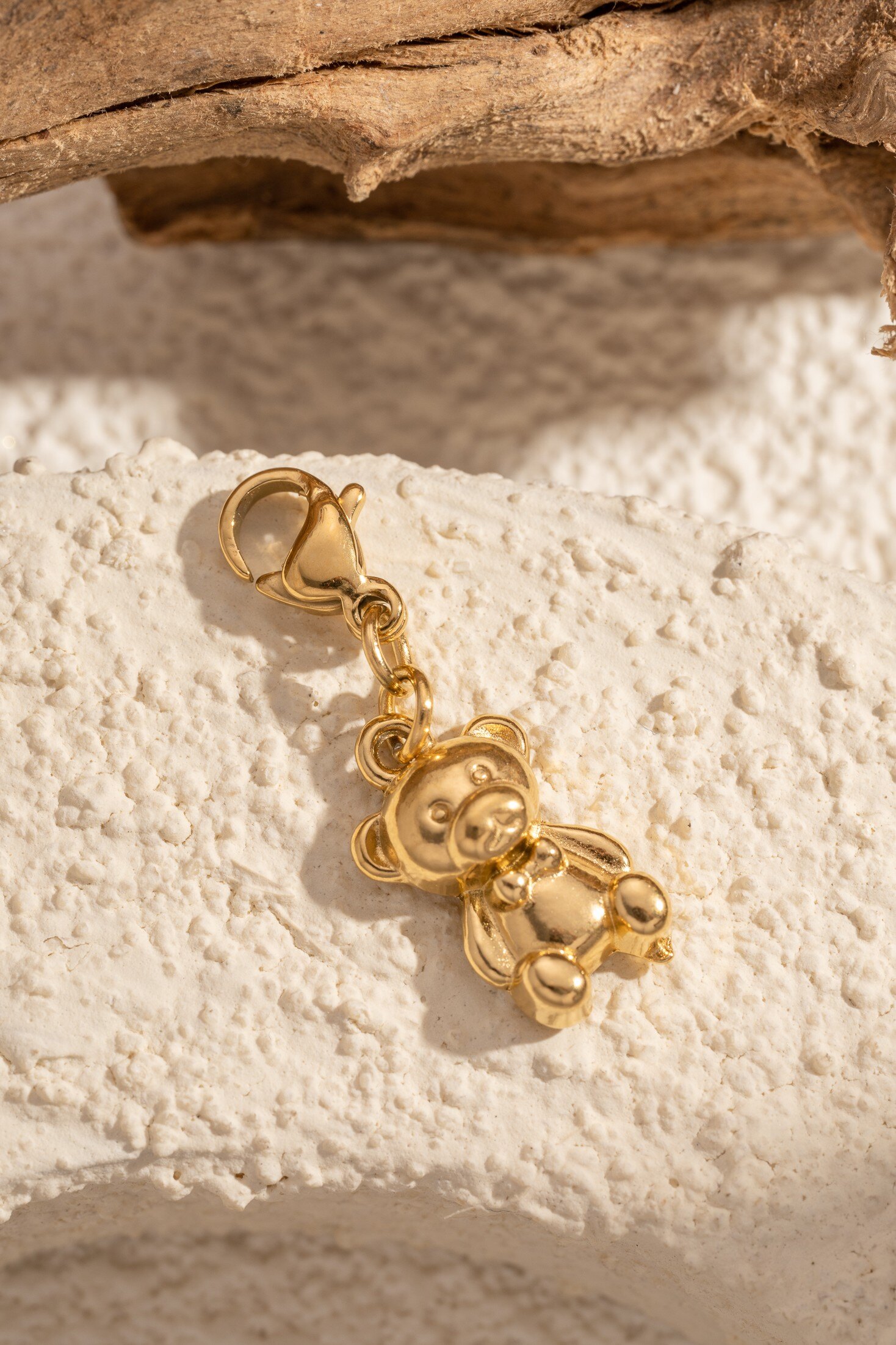 Wholesaler COSMOS - Golden Teddy Bear Charms Stainless Steel Delicate Jewelry