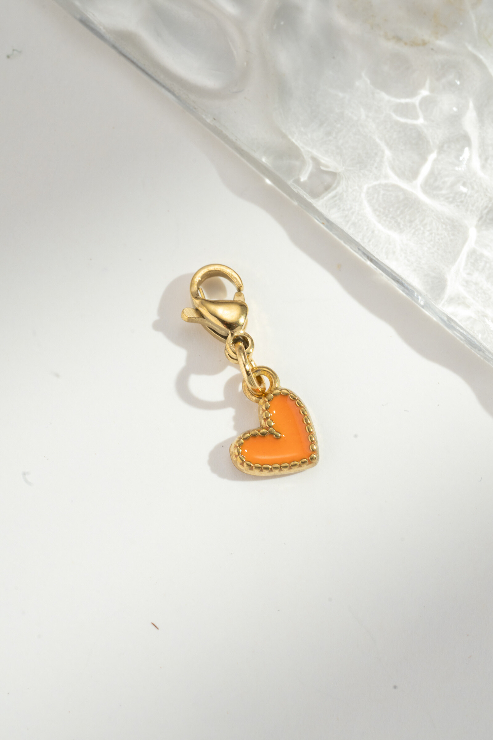 Grossiste COSMOS - Pendentif Charms Cœur – Acier Inoxydable Coloré et Élégant