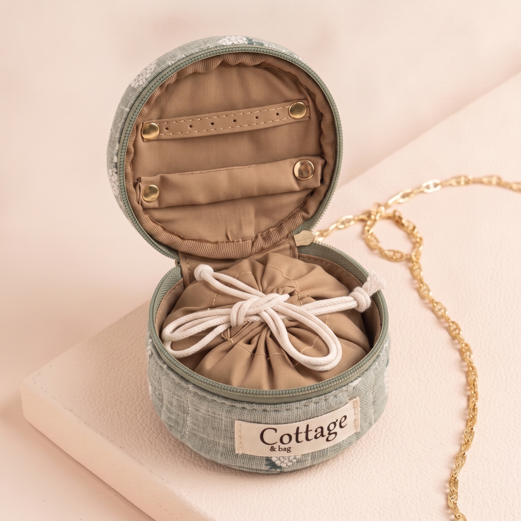 Grossiste Cottage & bag - Boite à bijoux ronde