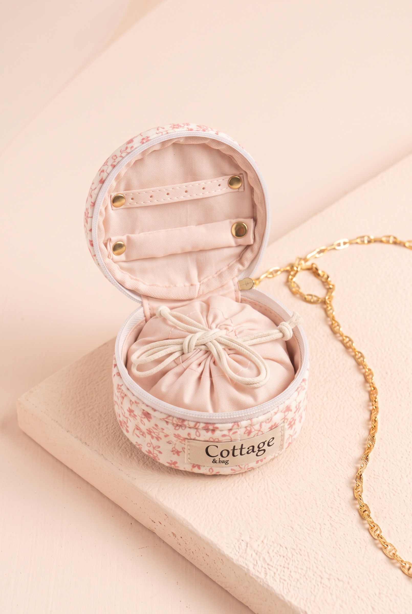 Wholesaler Cottage & bag - Round jewelry box