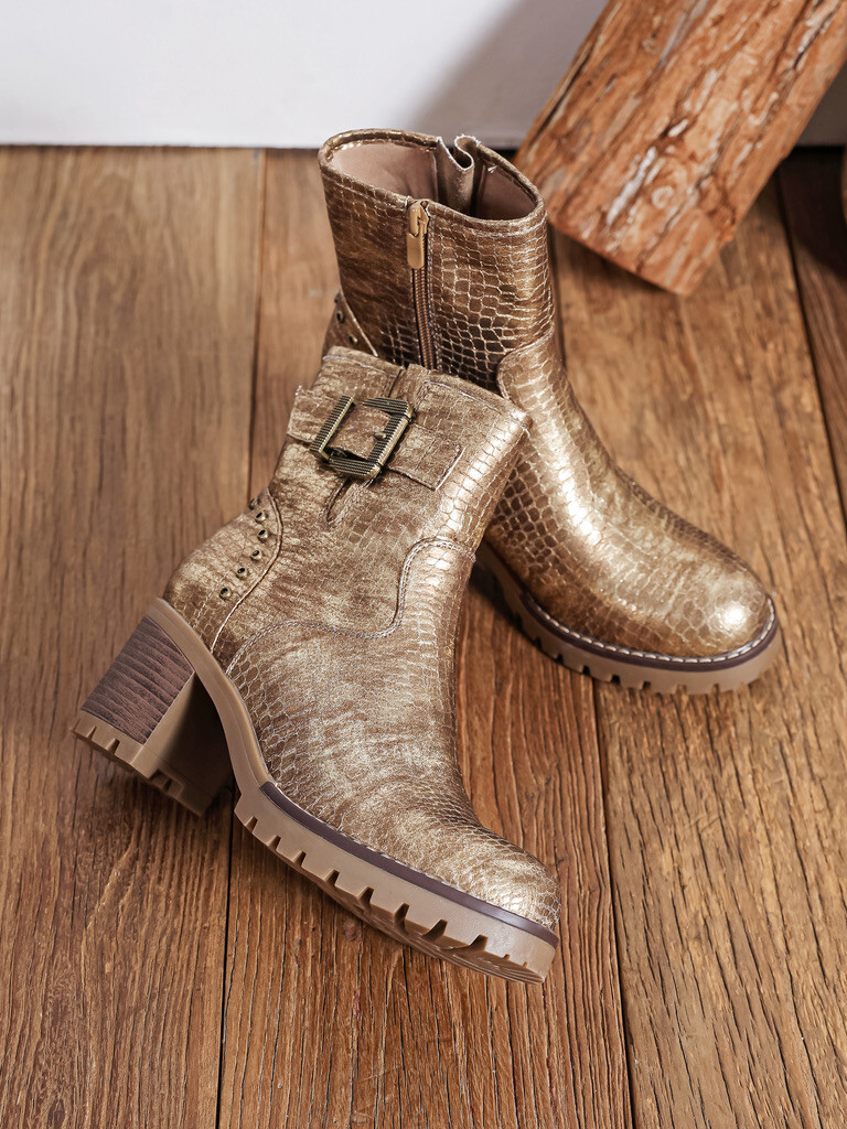 Grossiste COVANA / FINDLAY - Bottines dorée
