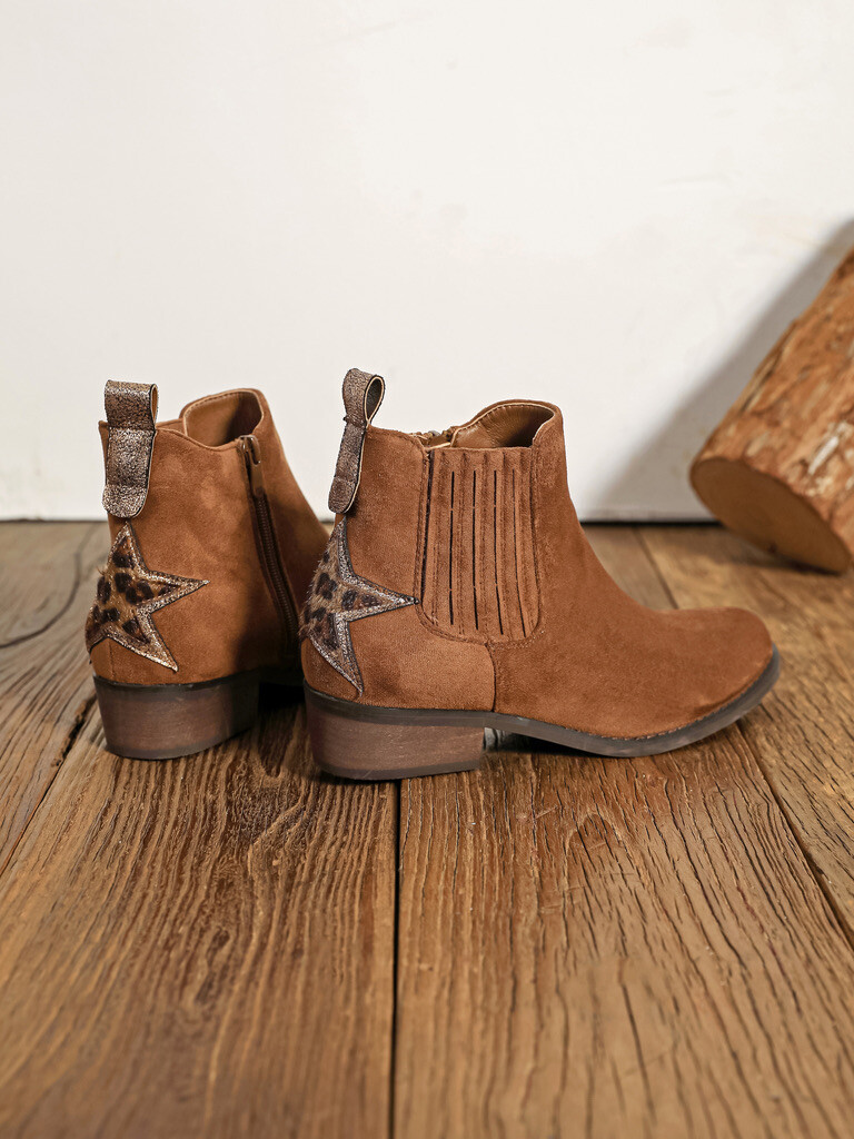 Grossiste COVANA / FINDLAY - Bottines en suédine avec étoile à l'arrière
