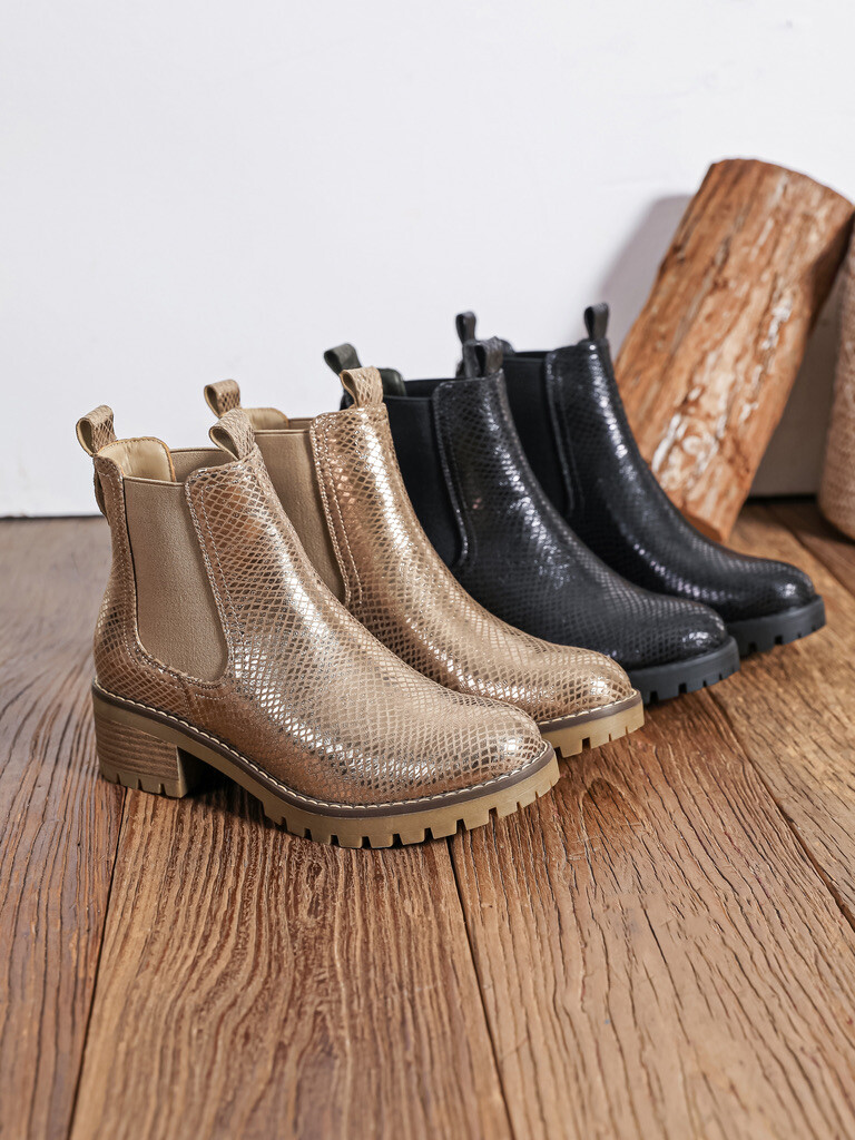 Grossiste COVANA / FINDLAY - Bottines Chelsea texturées