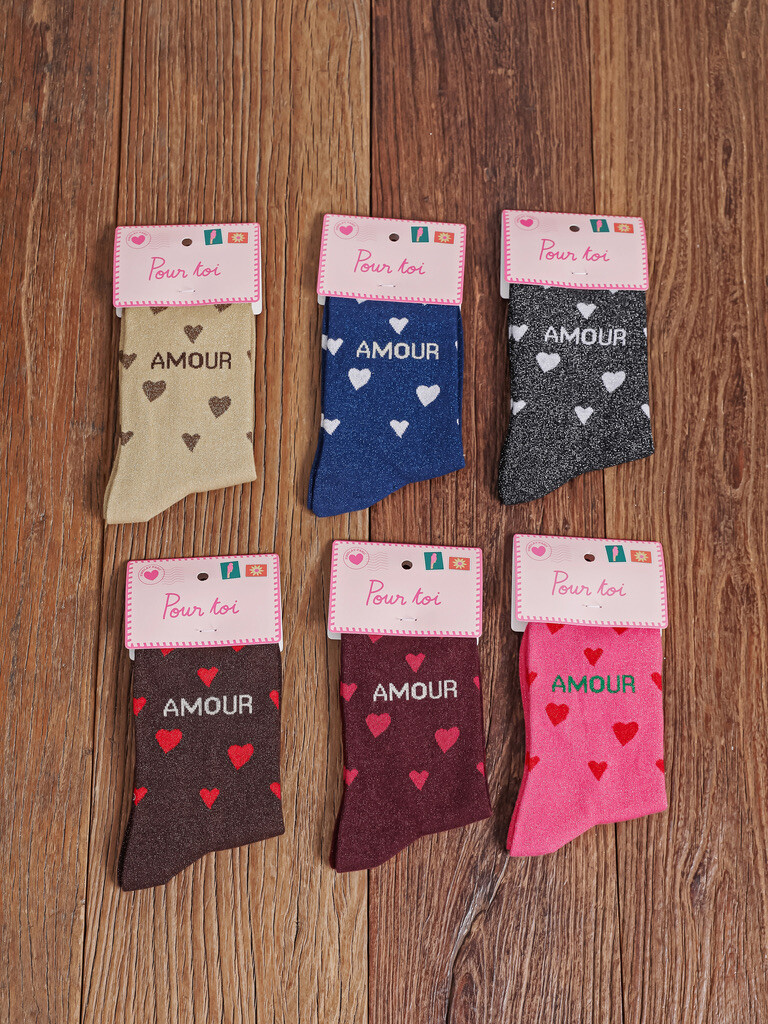 Grossiste COVANA / FINDLAY - Chaussettes Amour